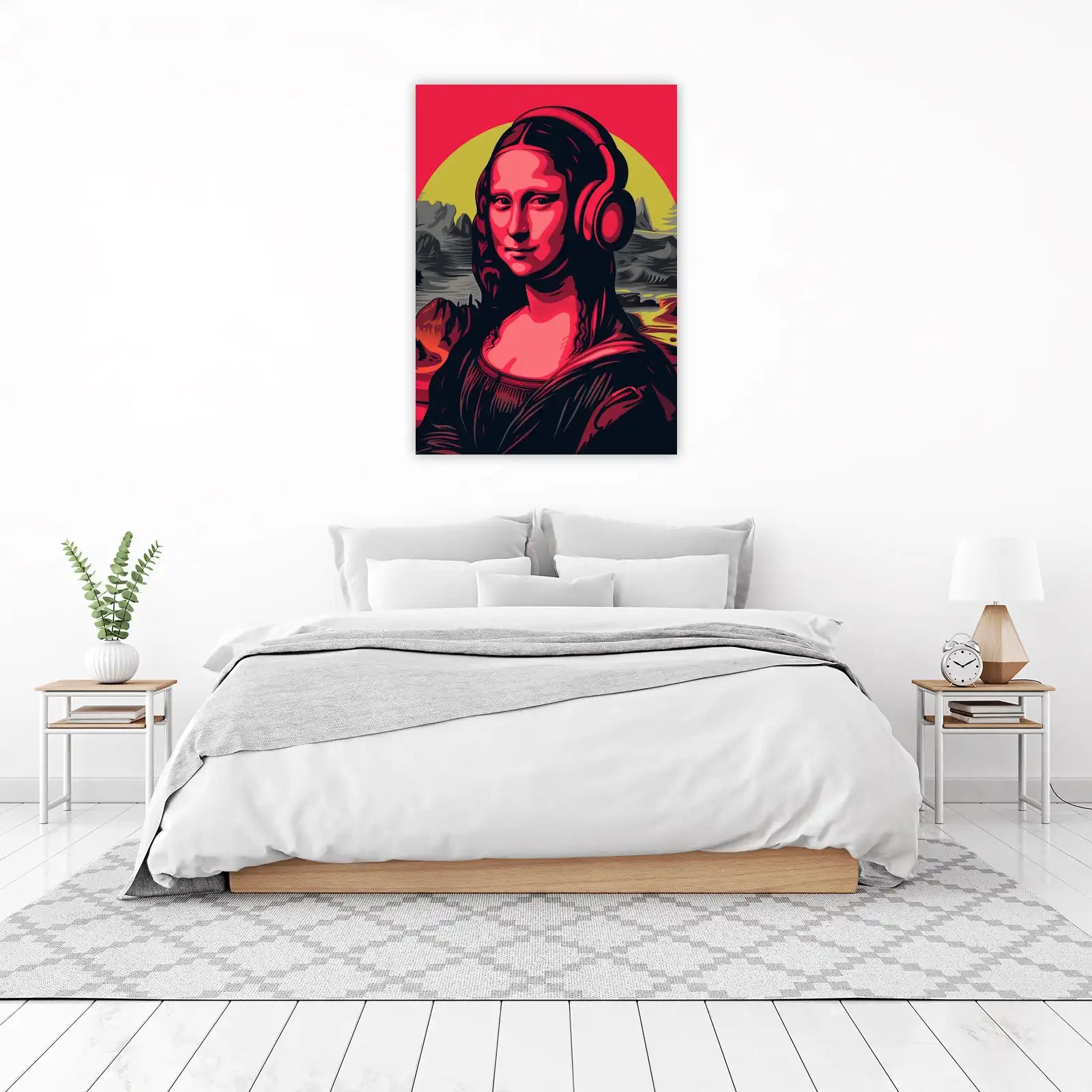 Mona Lisa Headphones Pop Art Wall Art