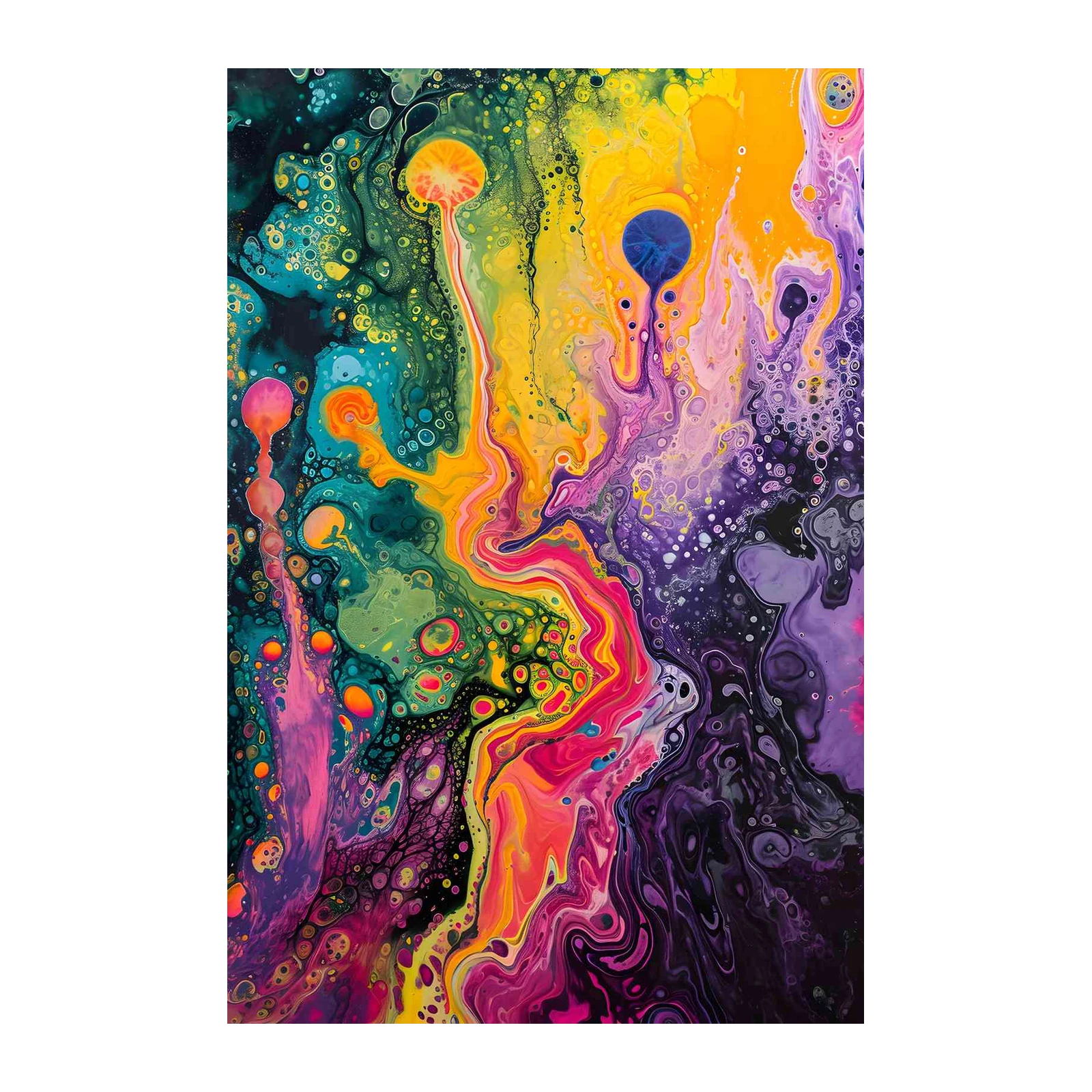 Vibrant Abstract Fluid Art Wall Art