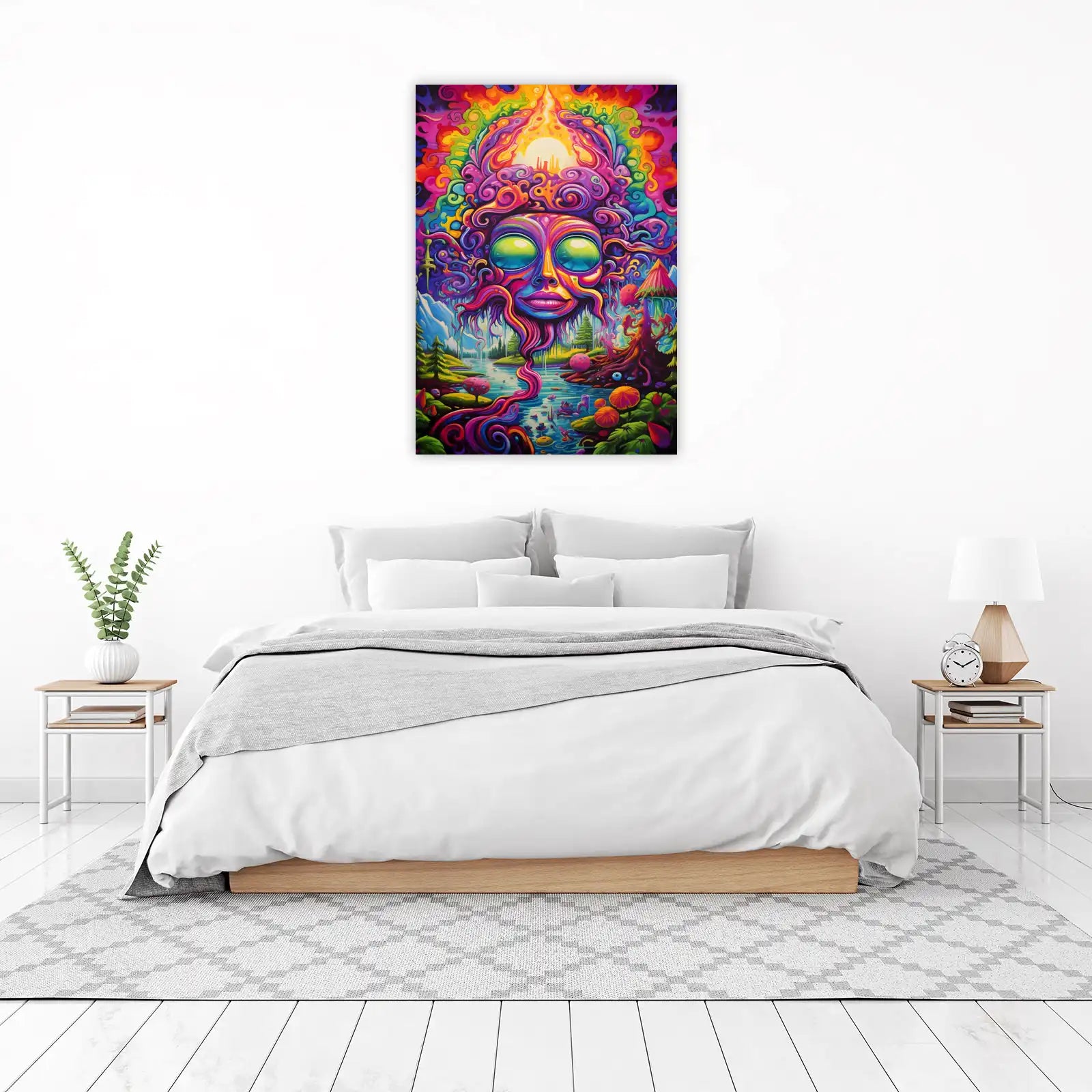 Vibrant Psychedelic Landscape Wall Art