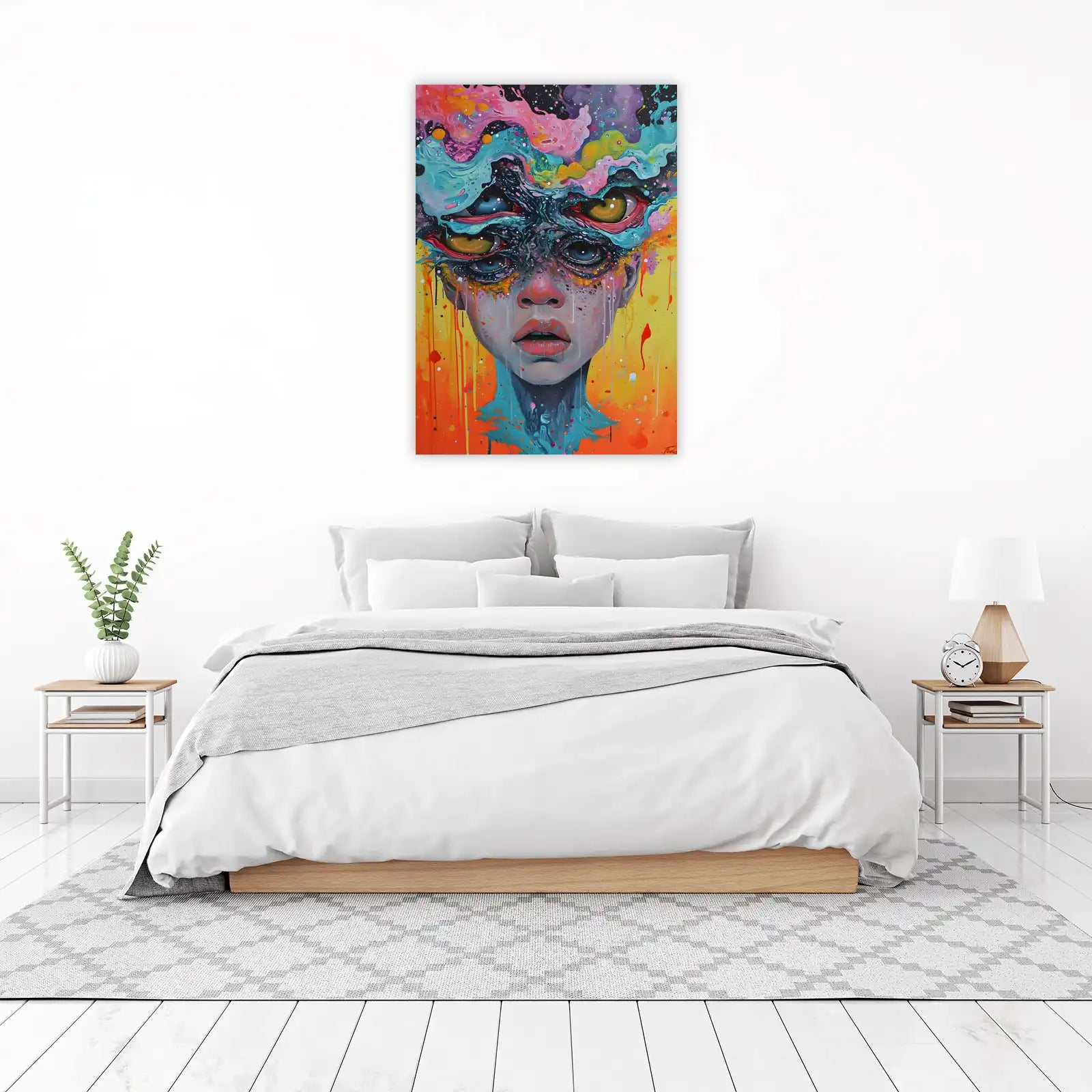Surreal Eyes Abstract Face Wall Art