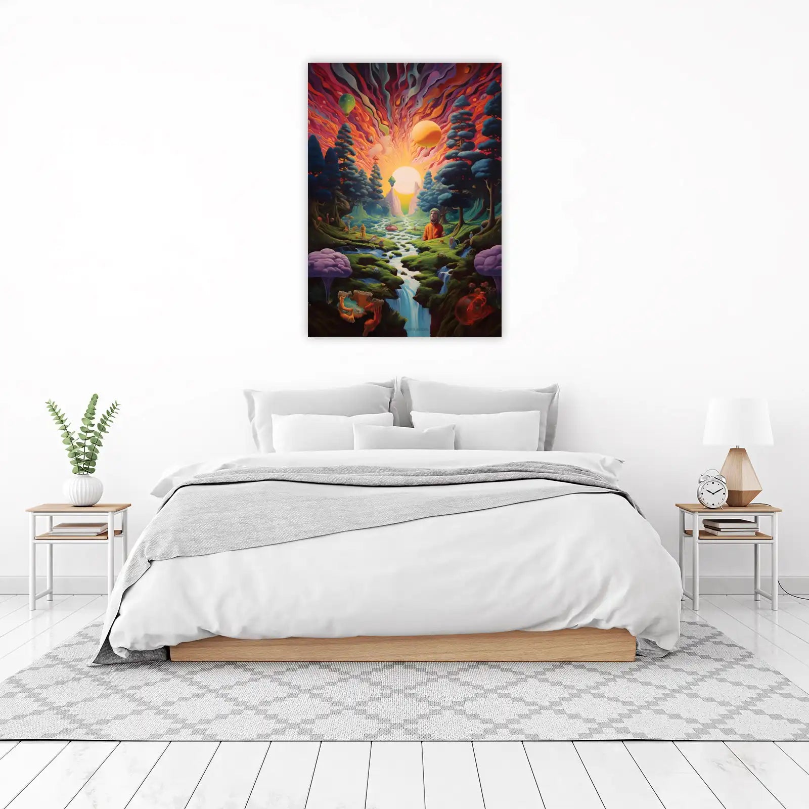 Psychedelic Forest River Wall Art