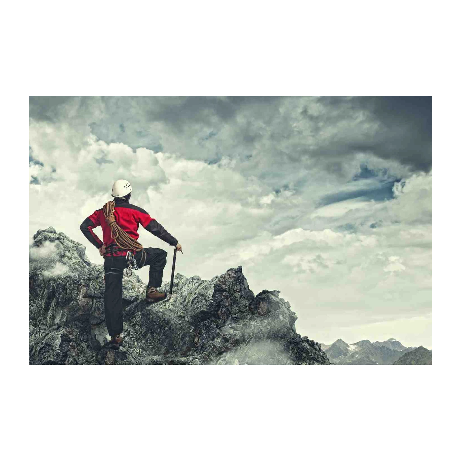 Conquer Your Goals: Mountain Climber Wall Art