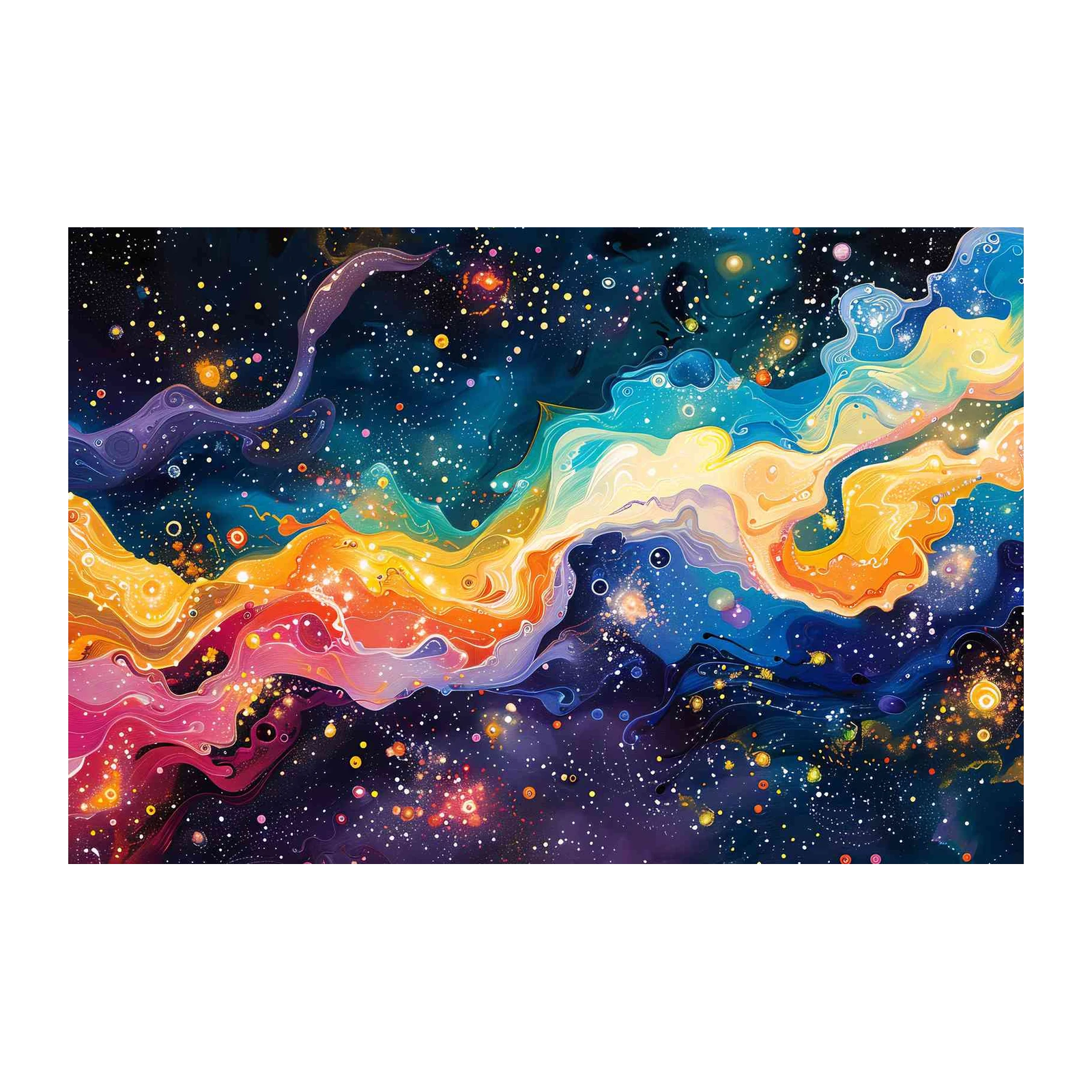 Abstract Cosmic Nebula Wall Art