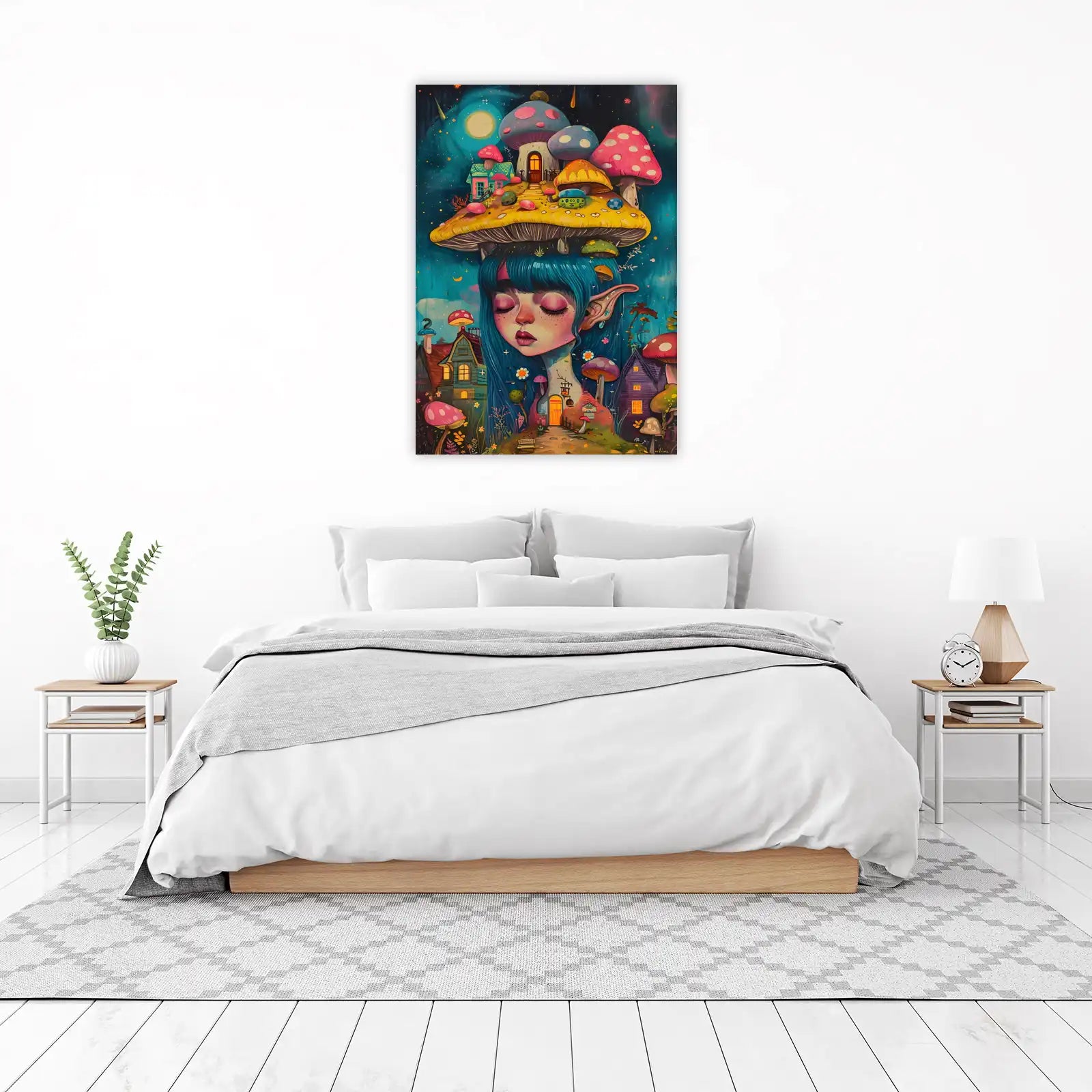 Enchanting Mushroom Fairy Home Wall Art