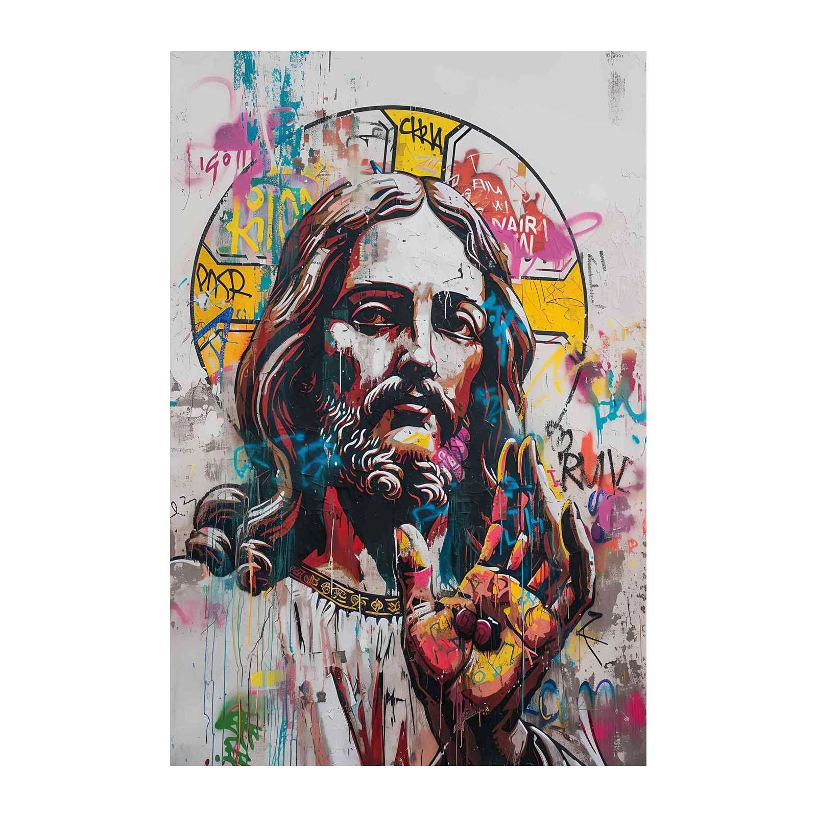 Modern Graffiti Jesus Art Wall Art