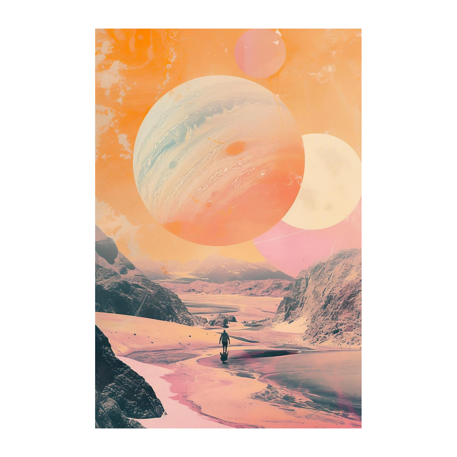 Cosmic Wanderer - Sci-Fi Landscape Wall Art