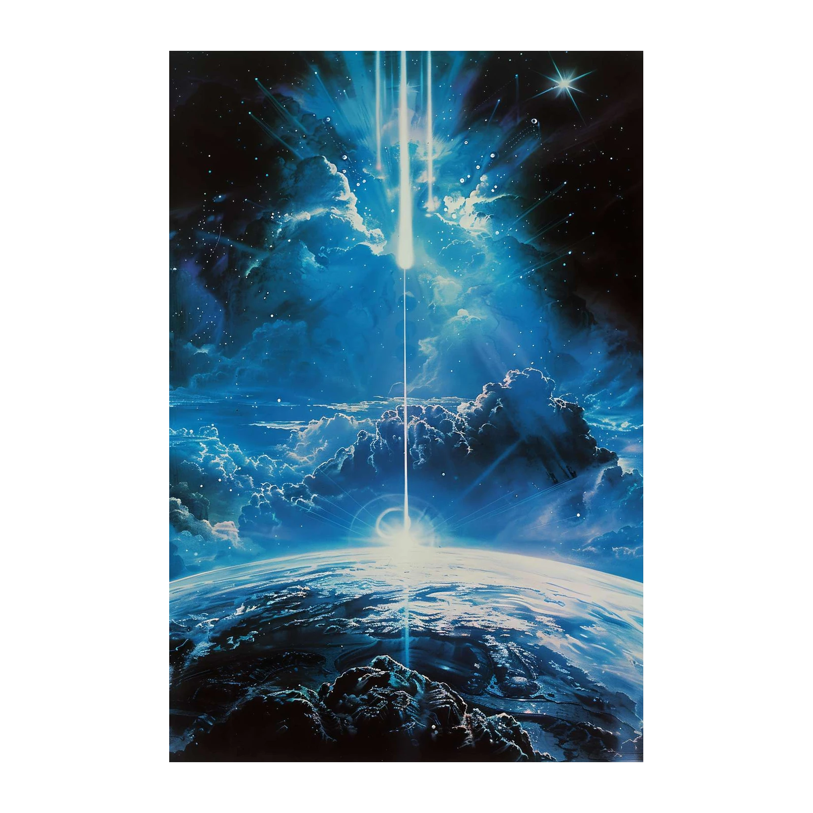 Cosmic Arrival Earth Sky Wall Art