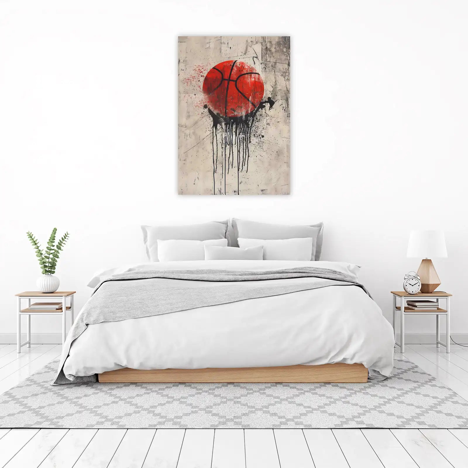 Abstract Drip Basketball Wall Art