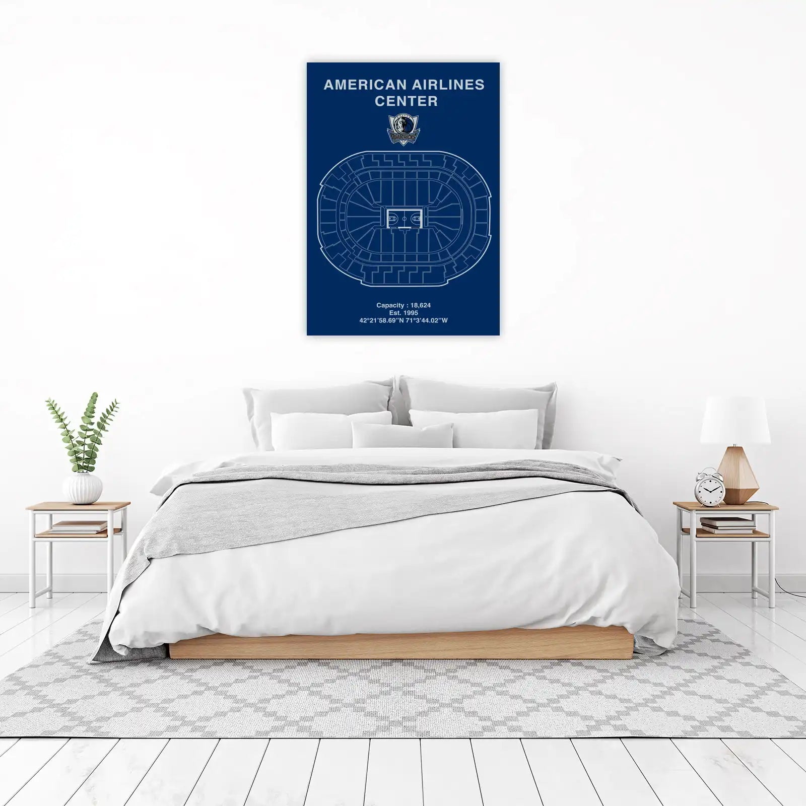Dallas Mavericks Arena Blueprint Wall Art