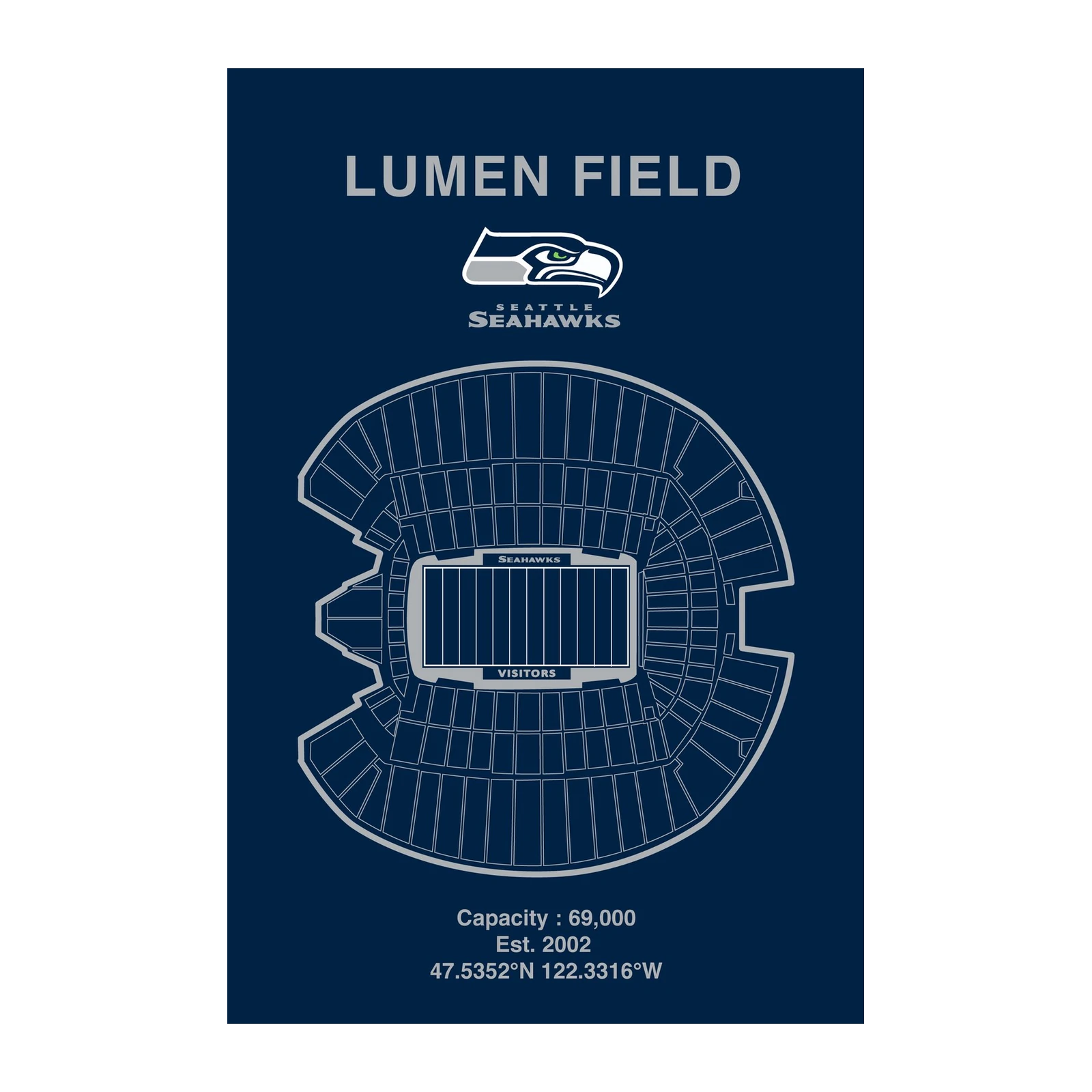 Lumen Field Seattle Seahawks Stadium Art Wall Art