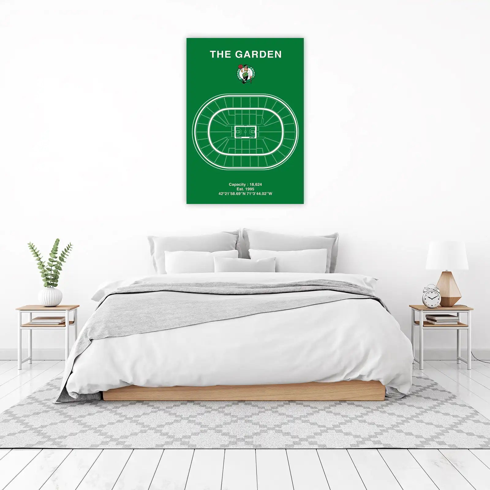 Boston Celtics "The Garden" Stadium Map Wall Art