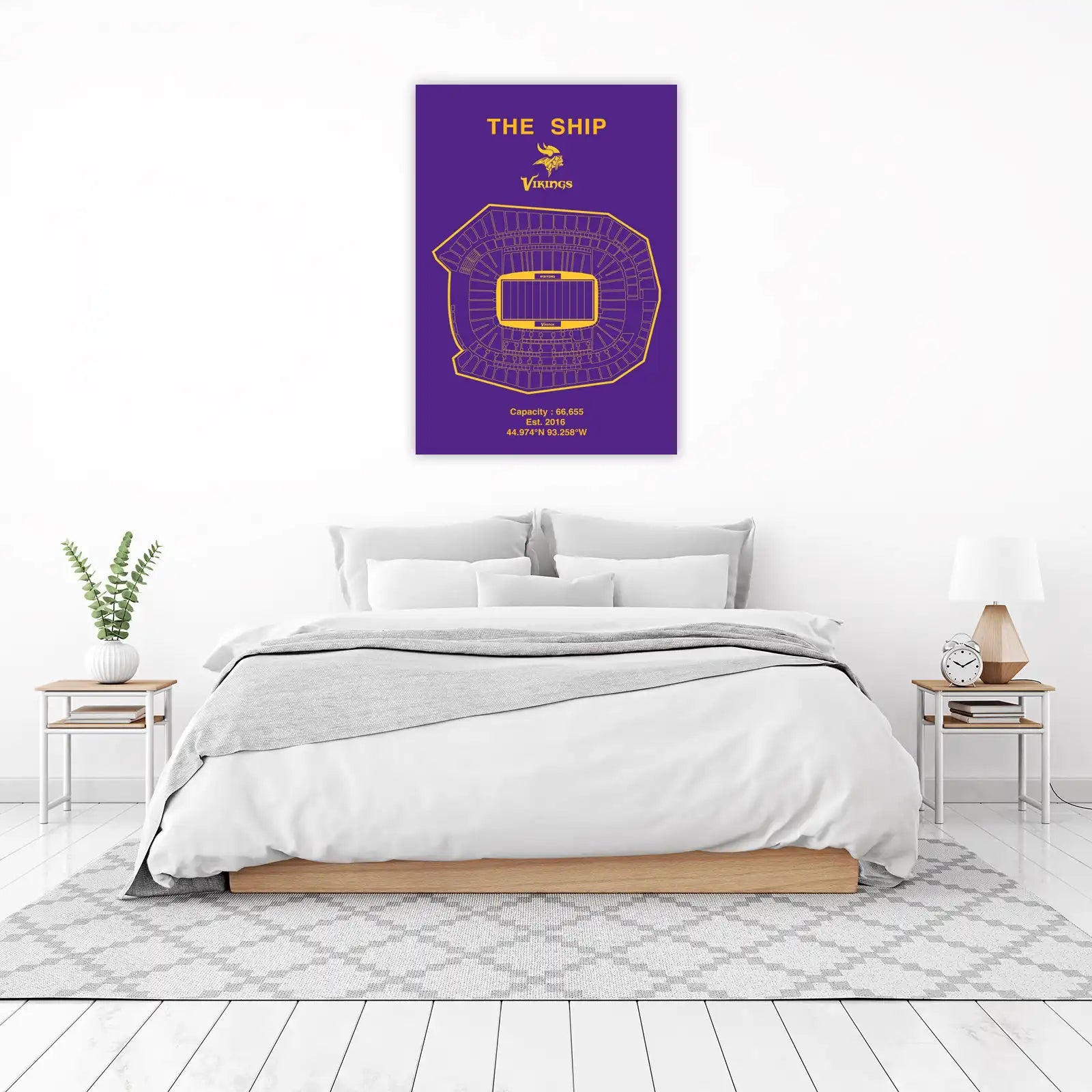 US Bank Stadium Blueprint Vikings Wall Art