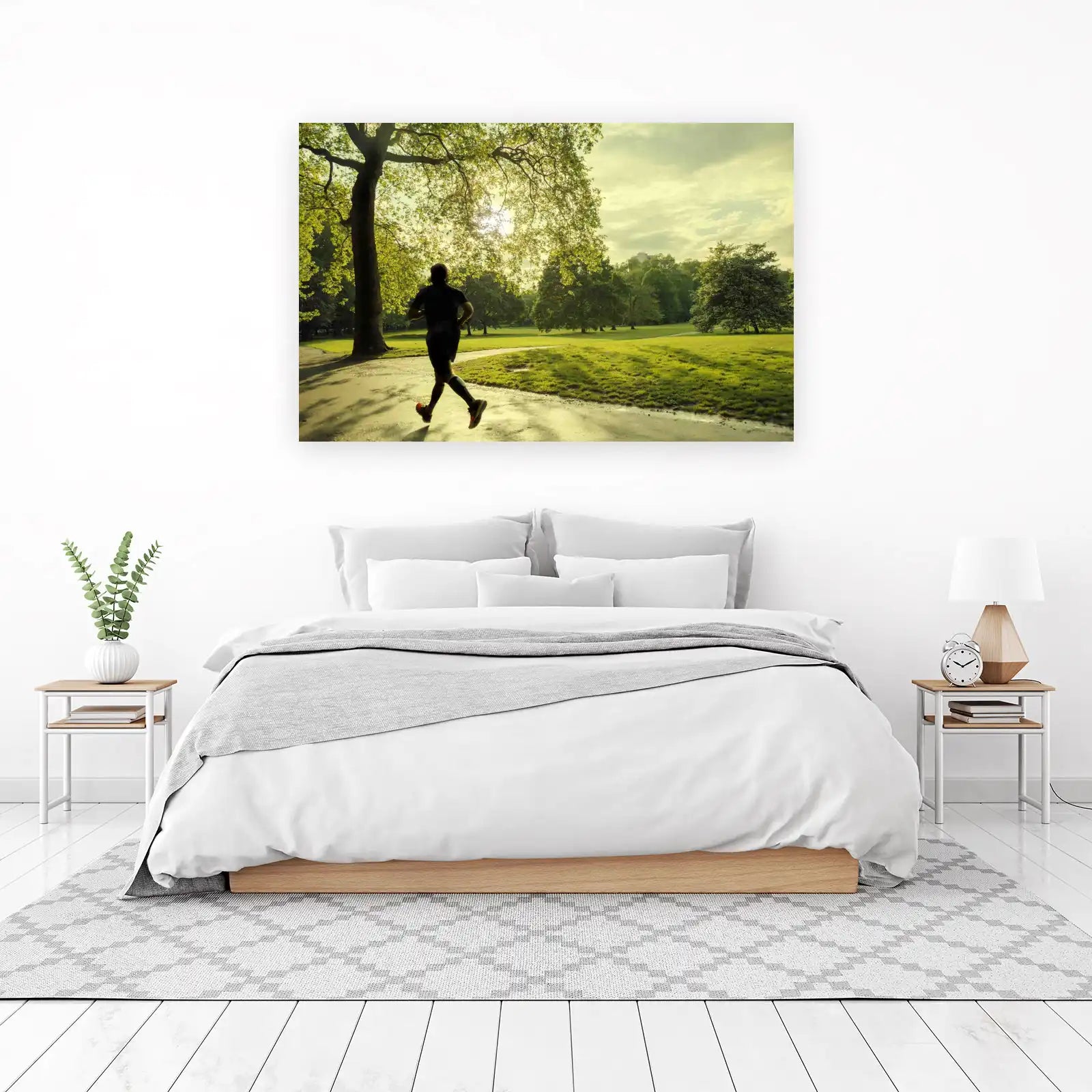 Morning Runner Serenity Nature Scene Wall Art