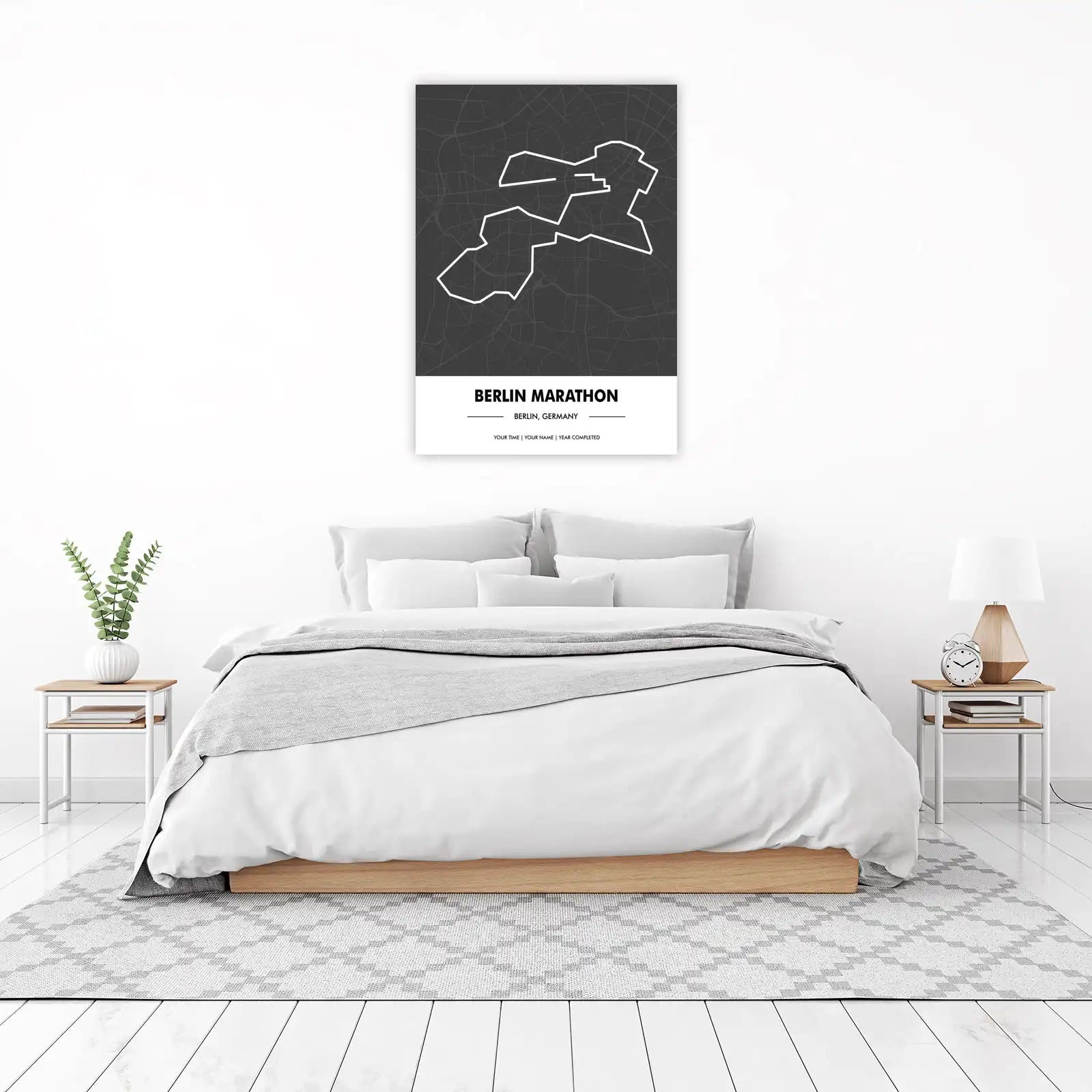 Berlin Marathon Route Art Wall Art