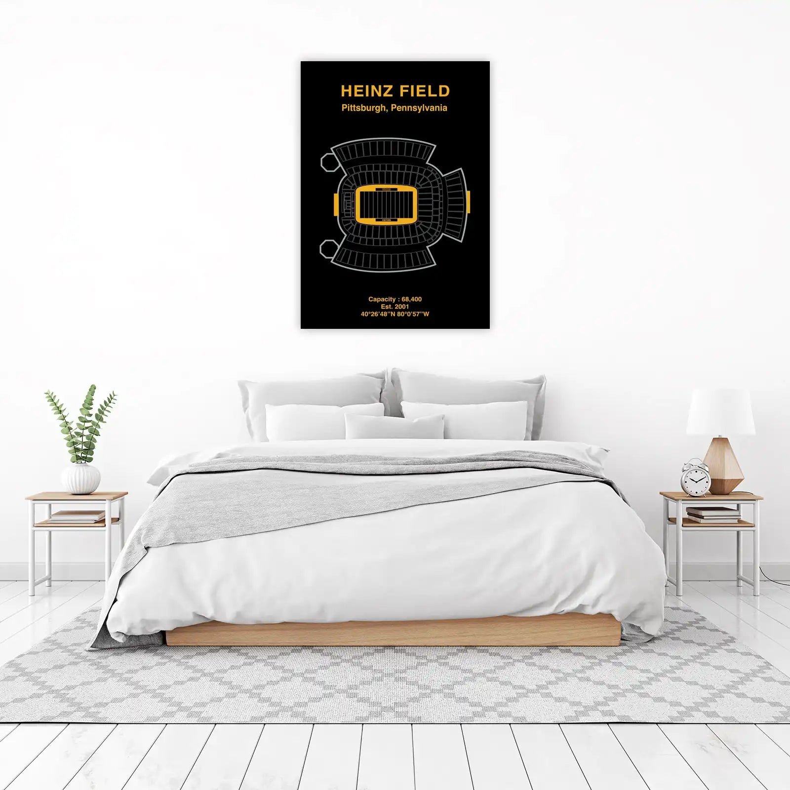 Heinz Field Pittsburgh Steelers Stadium Map Wall Art