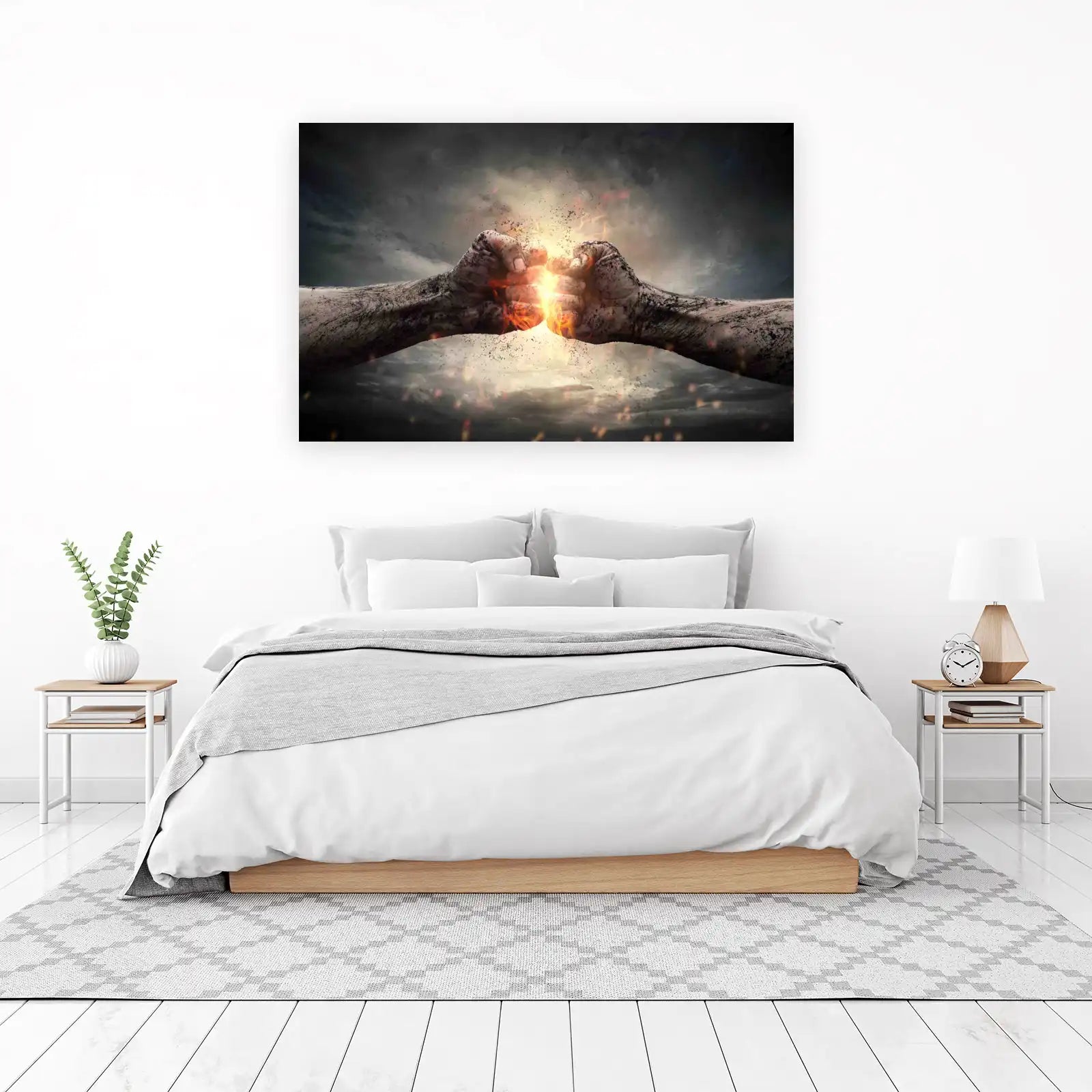 Power Clash Motivational Fist Bump Wall Art