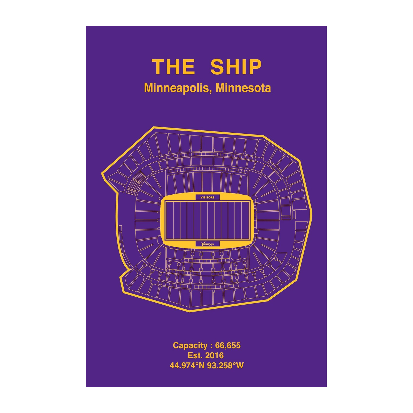 Minneapolis Vikings Stadium Art Wall Art