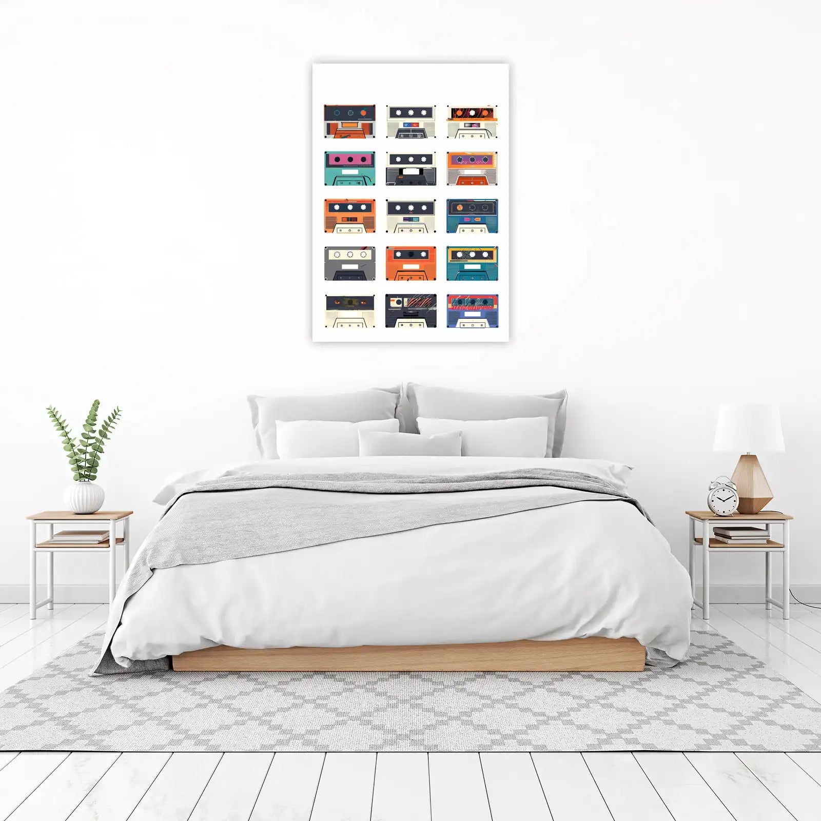 Retro Cassette Tape Collection Wall Art
