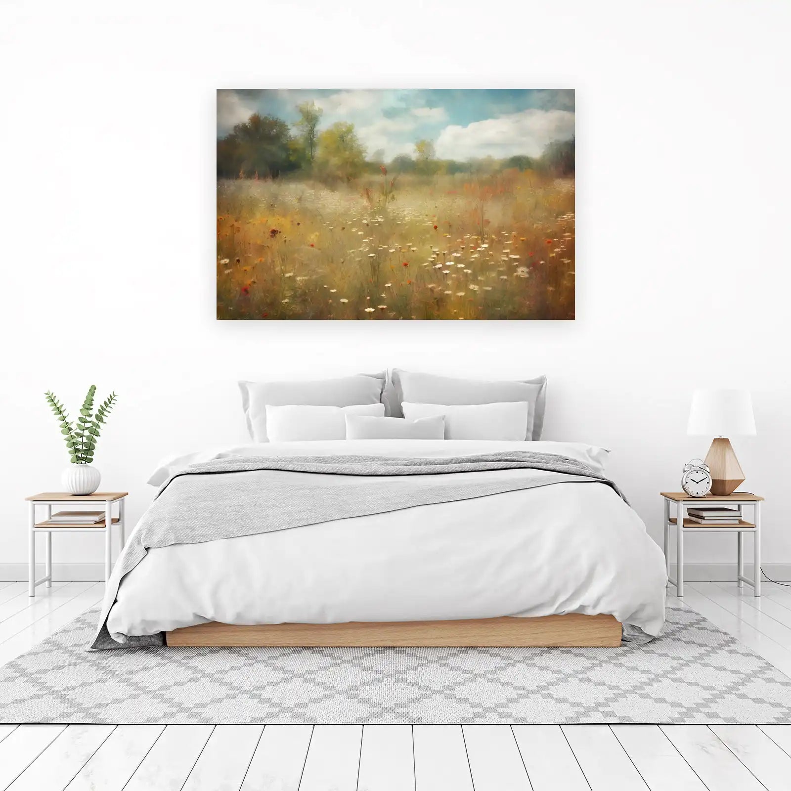 Dreamy Meadow Wildflowers Wall Art - Floral Wall Art