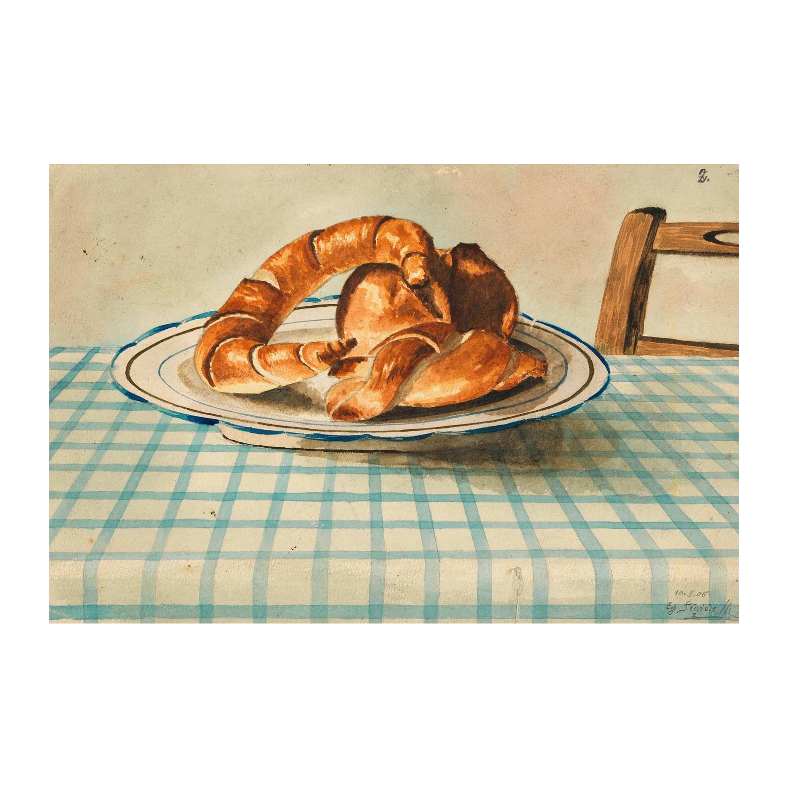 Fresh Croissant Still Life Wall Art