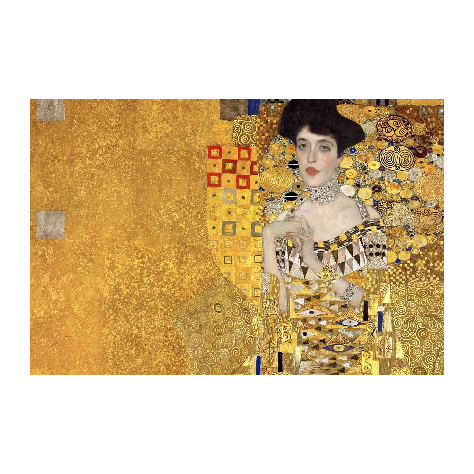 Golden Portrait Art Nouveau Wall Art
