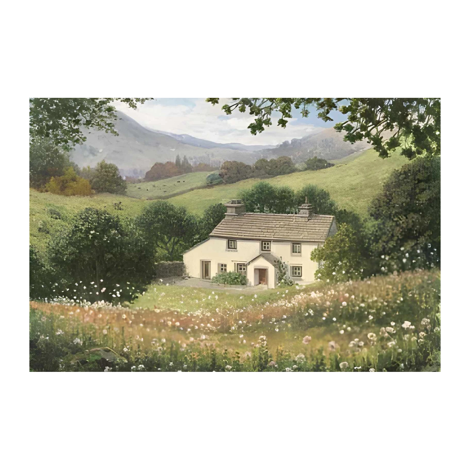 Idyllic Countryside Cottage Wall Art