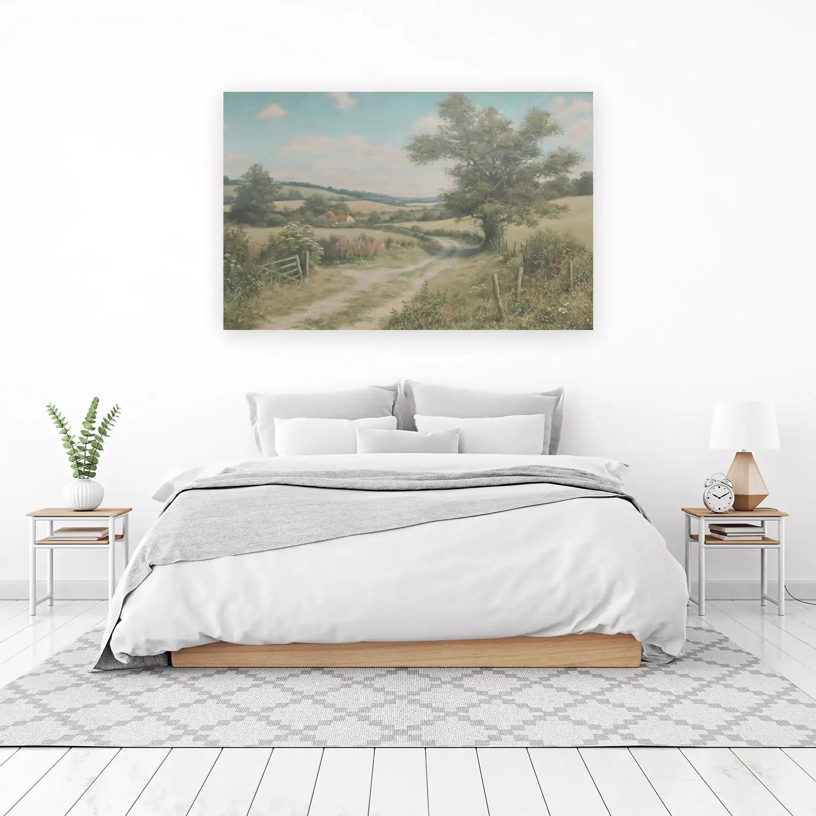 Serene Country Path Landscape Wall Art