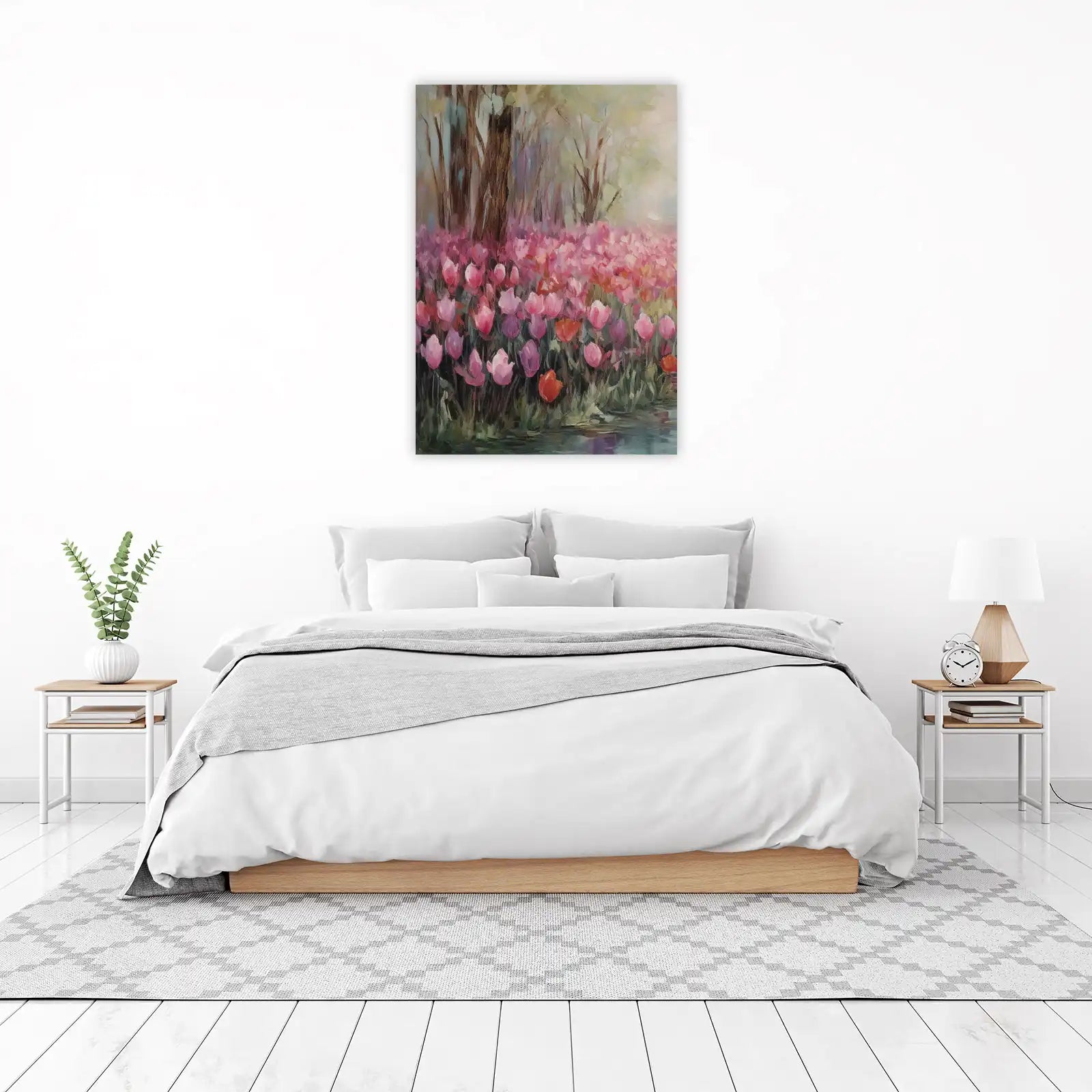 Impressionist Tulip Field Wall Art