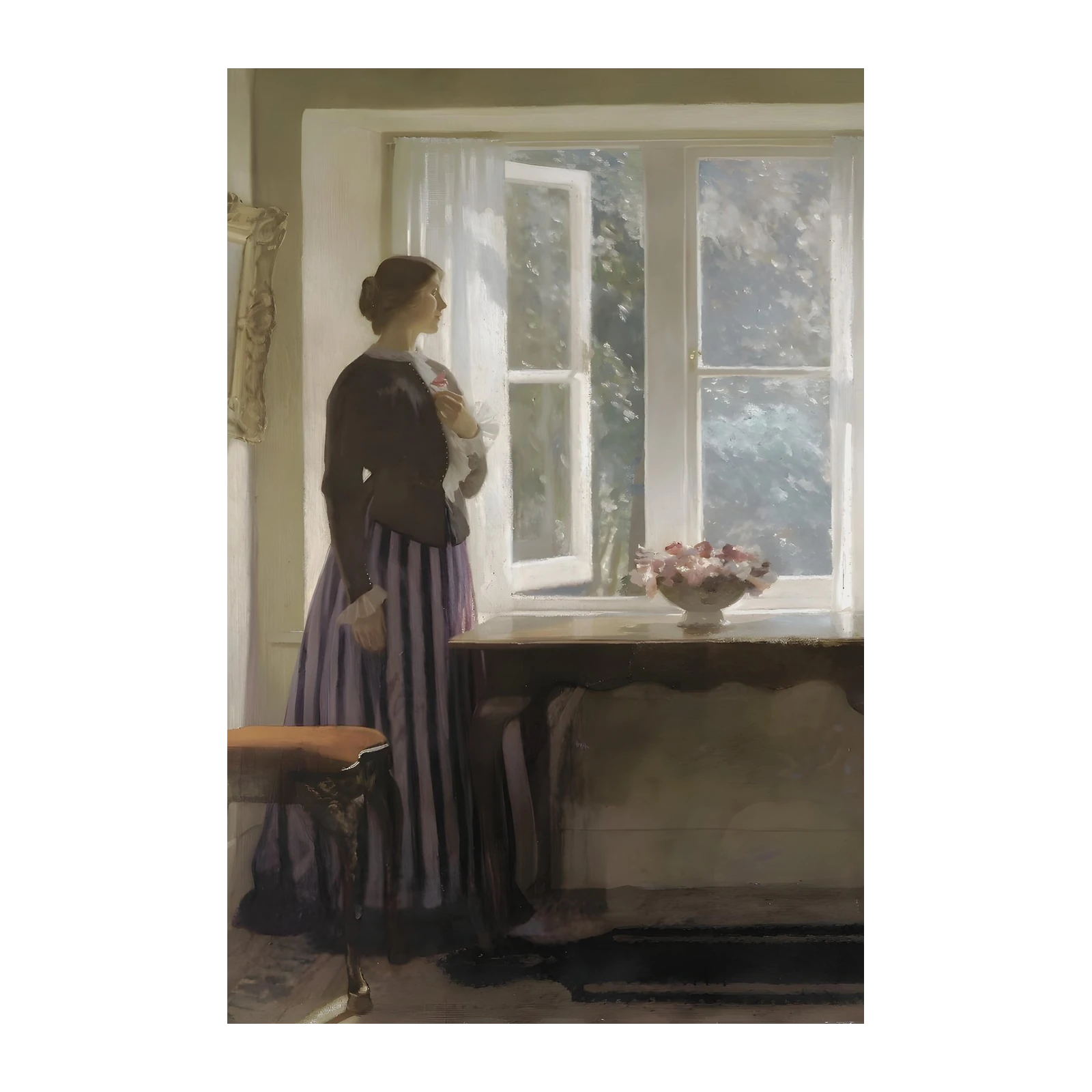Victorian Lady by Window Wall Art