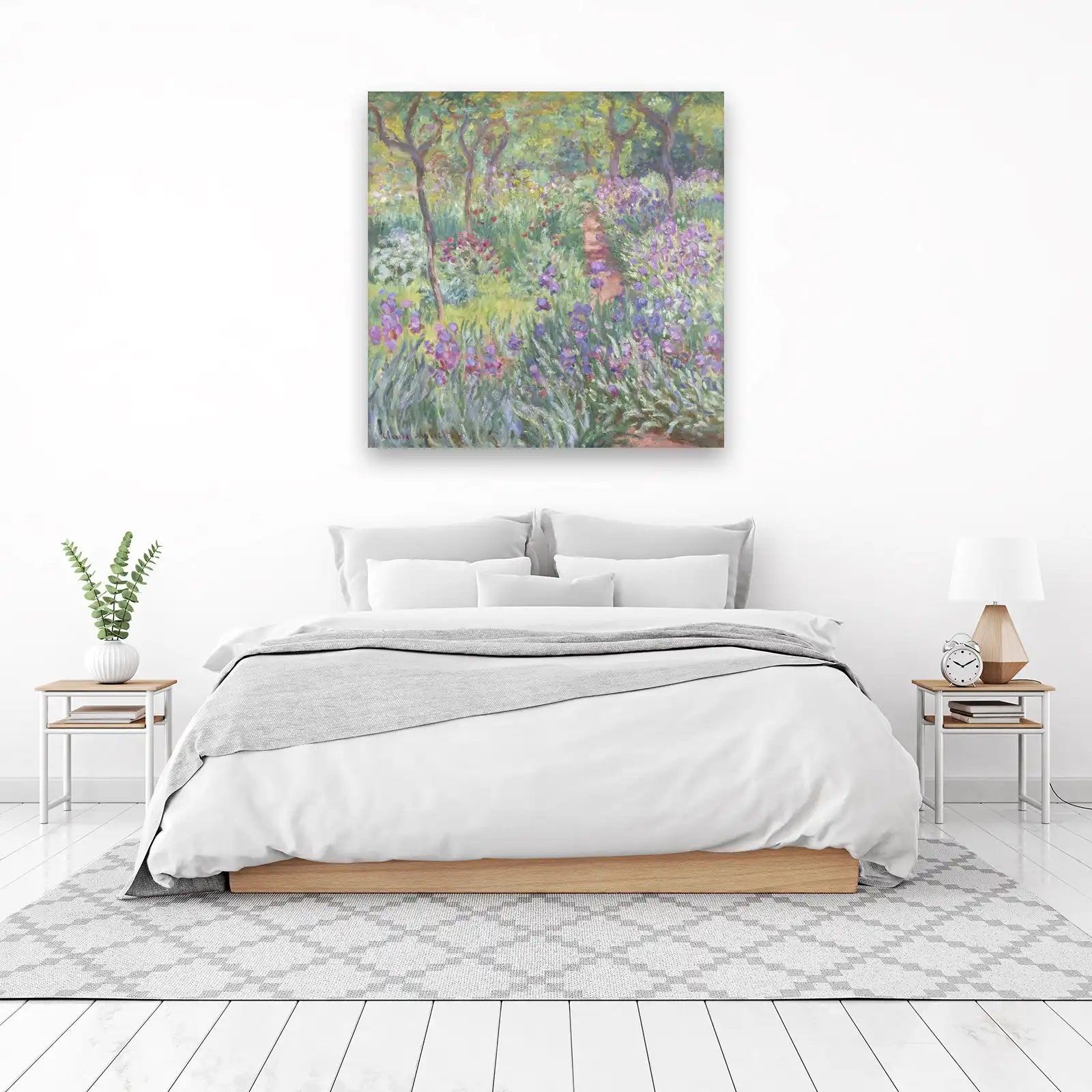 Monet's Garden Path Iris Field Wall Art