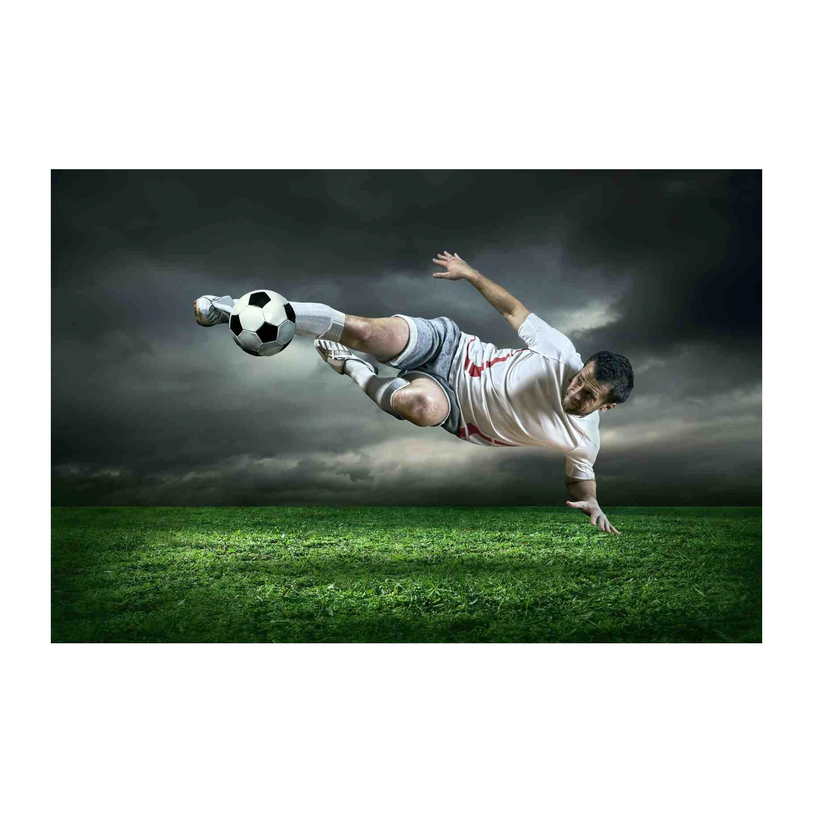 Dynamic Soccer Goal Bicycle Kick Wall Art