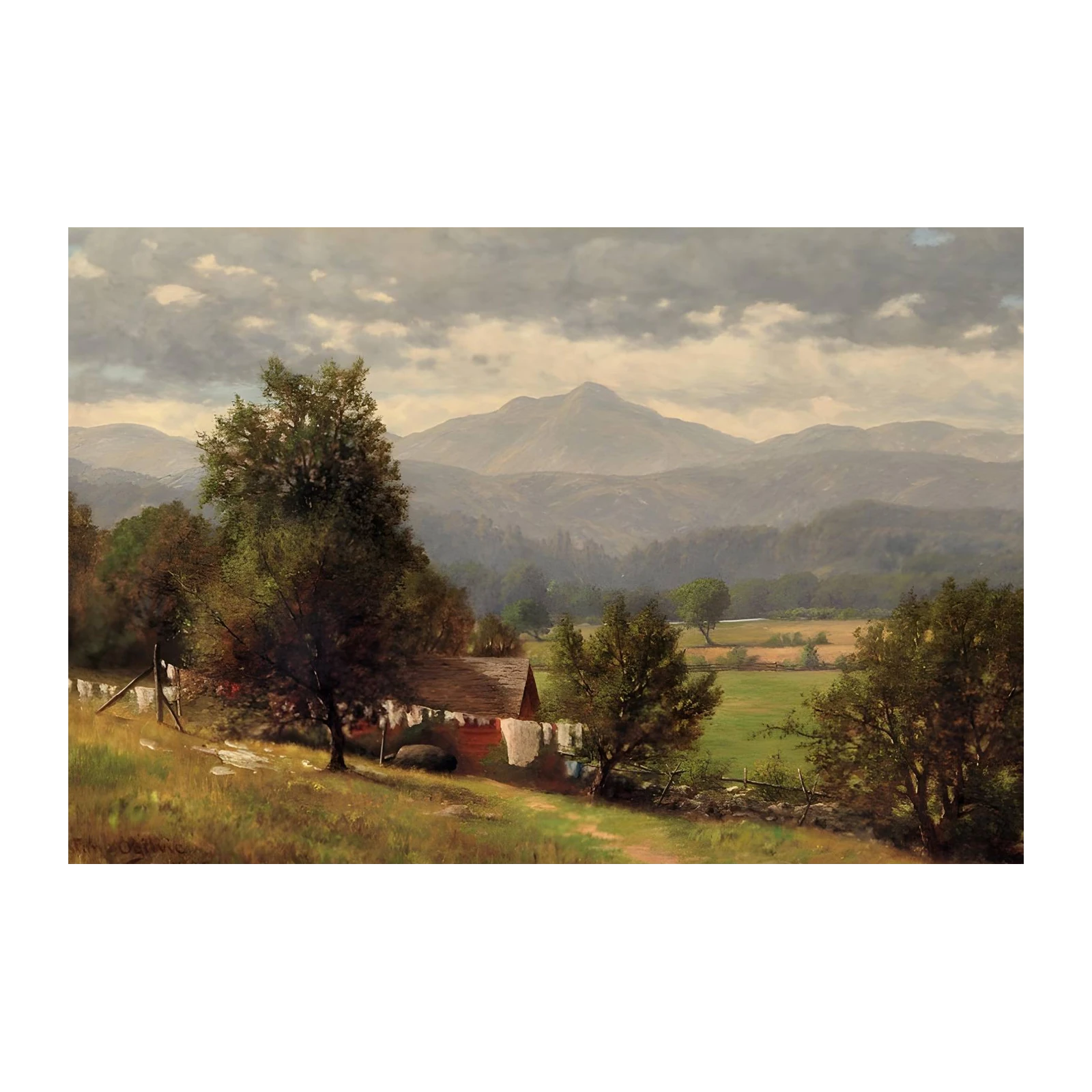 Serene Countryside Landscape Wall Art