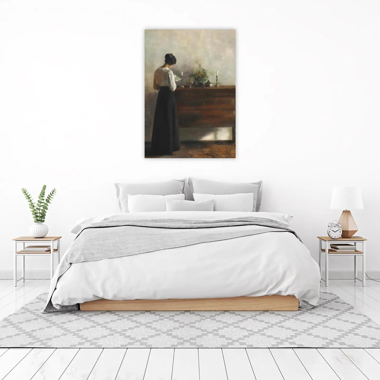 Serene Reader by Candlelight Wall Art