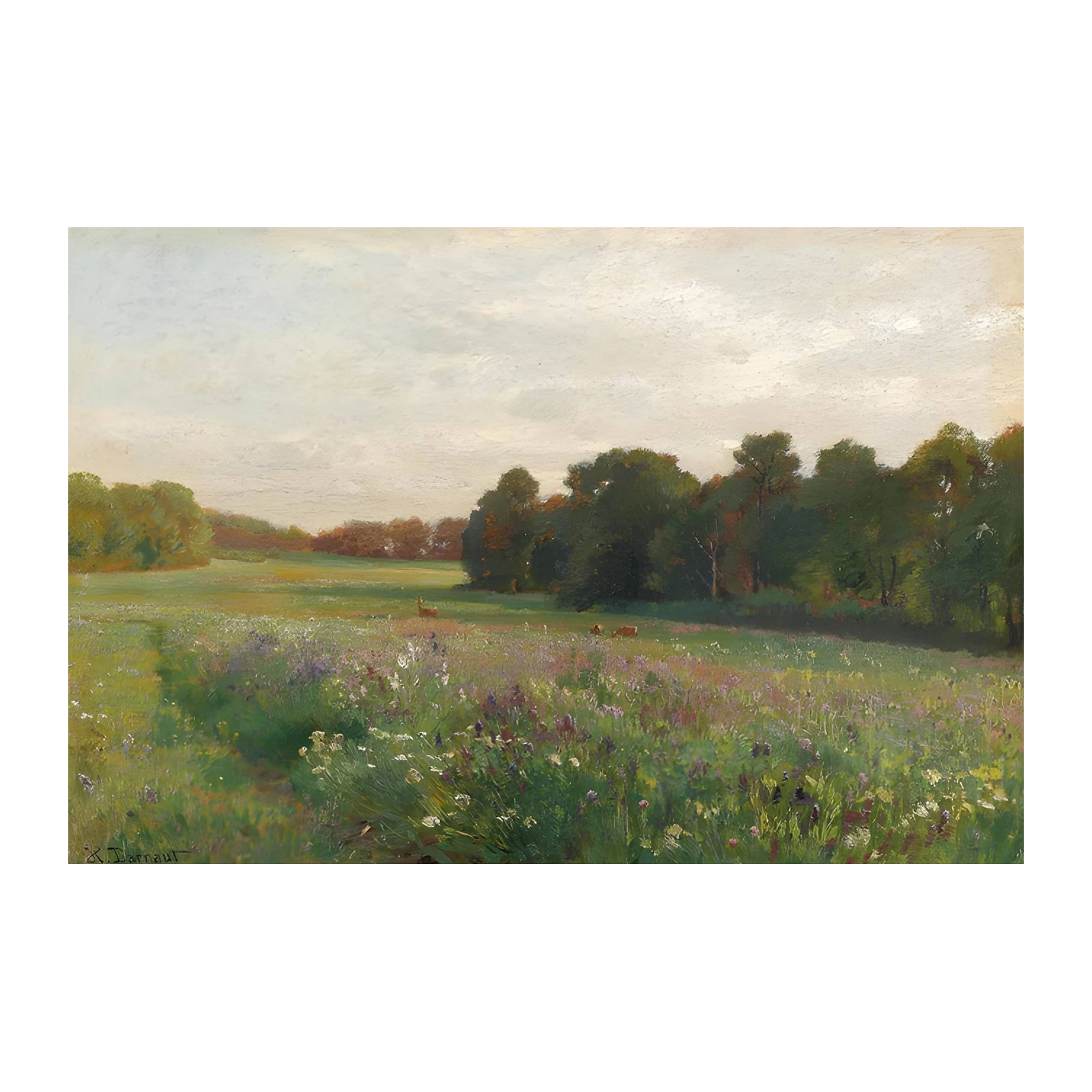 Tranquil Meadow Deer Wall Art