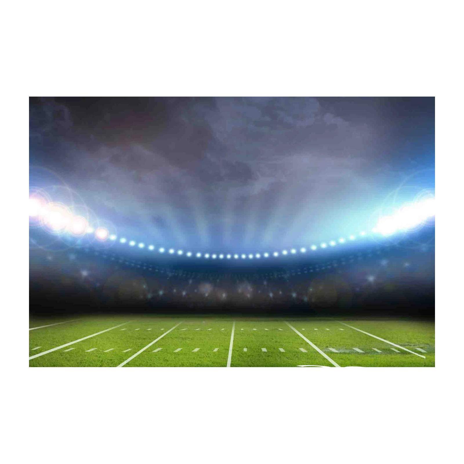 Football Stadium Lights on Field Wall Art