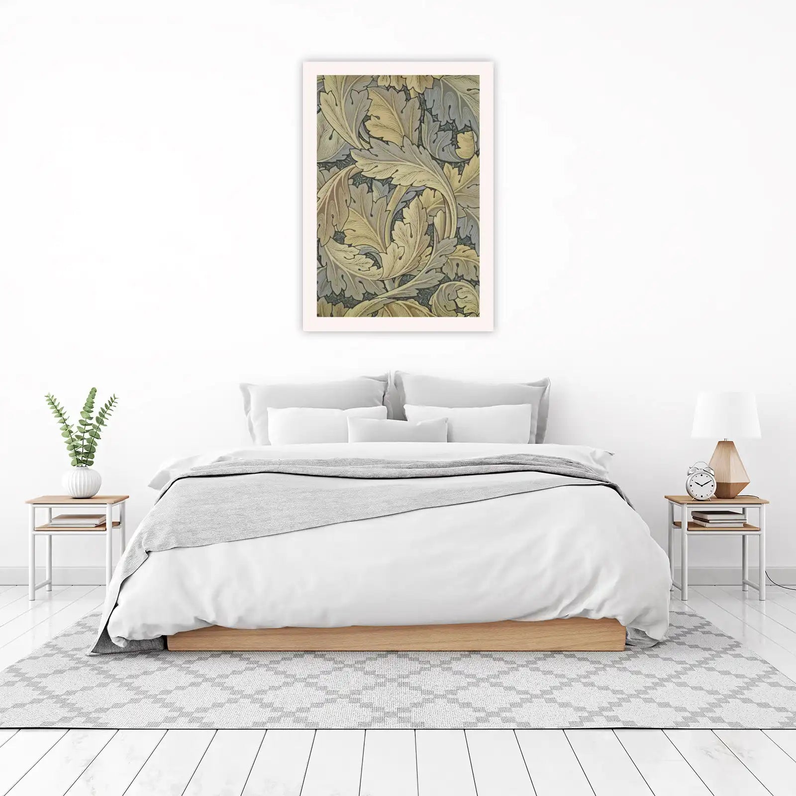 Vintage Acorn Leaf Pattern Wall Art