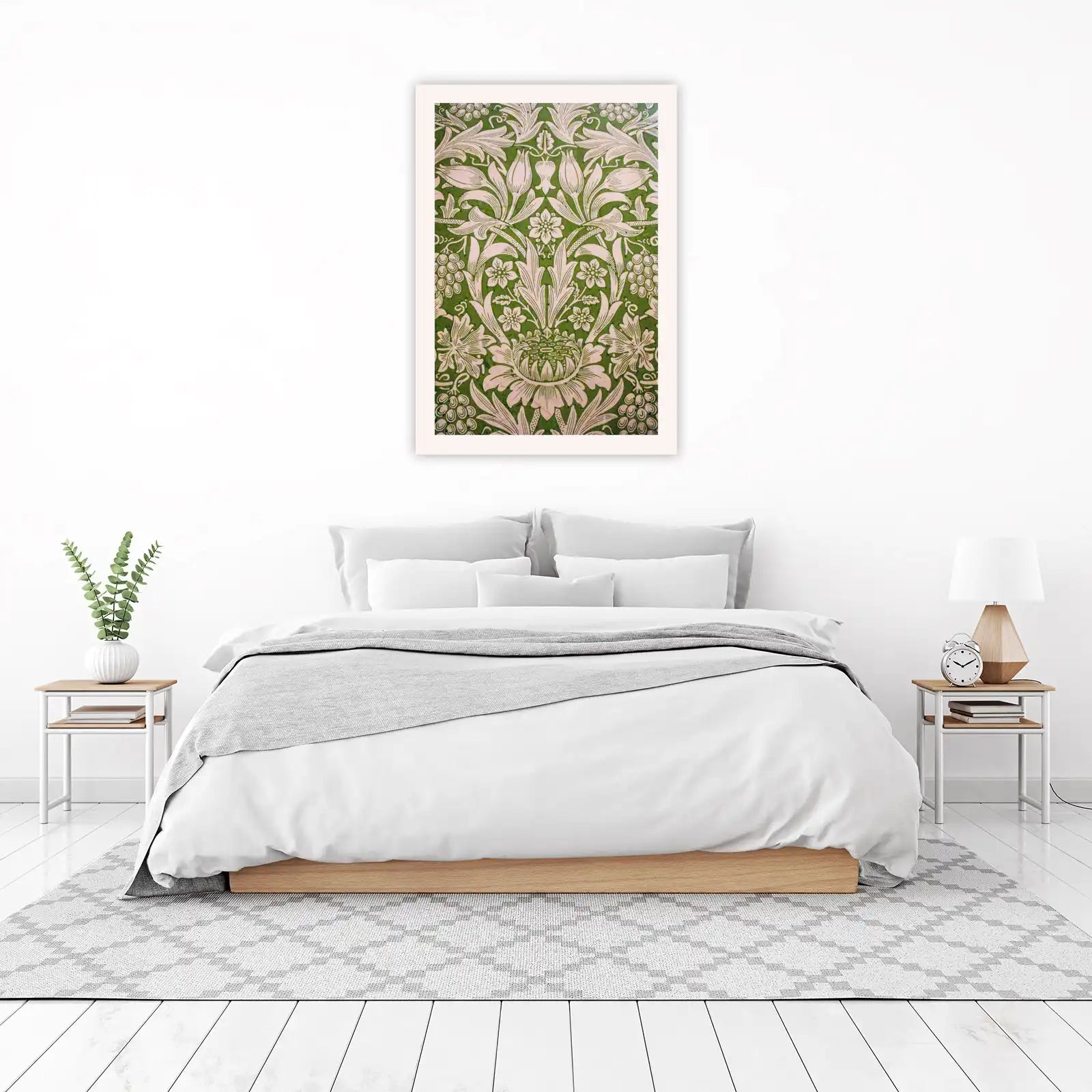 William Morris Floral Botanical Green Wall Art