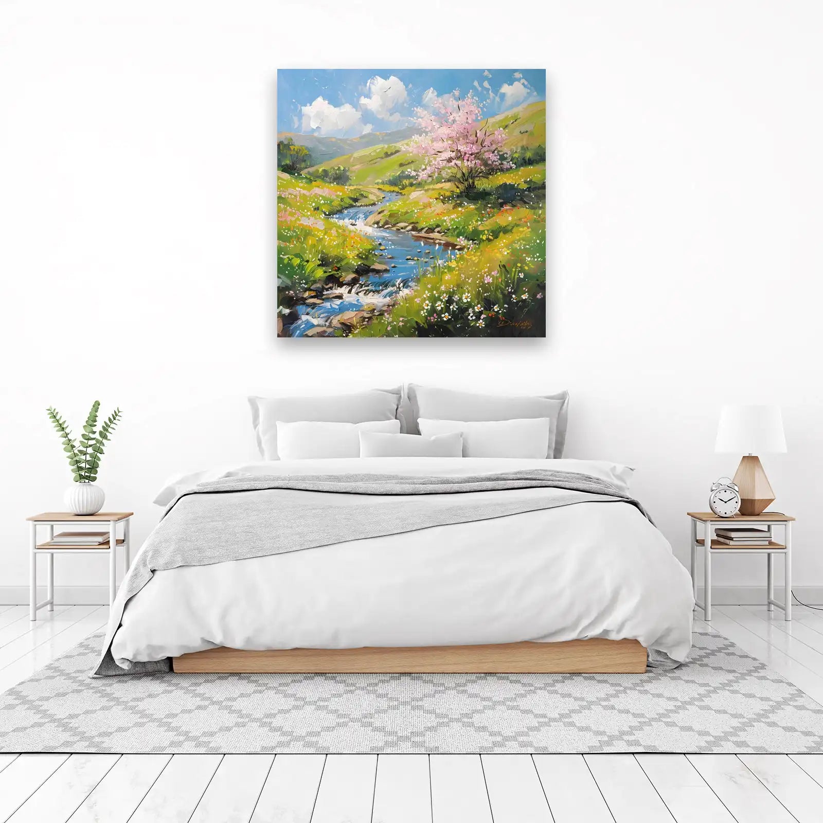 Blossoming Serenity Spring Landscape Wall Art