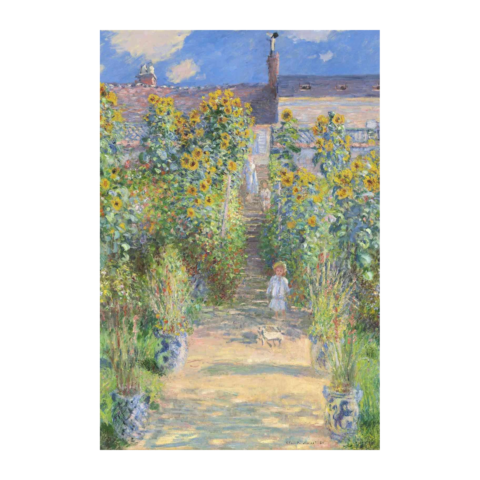 Vibrant Sunflower Garden Path Wall Art