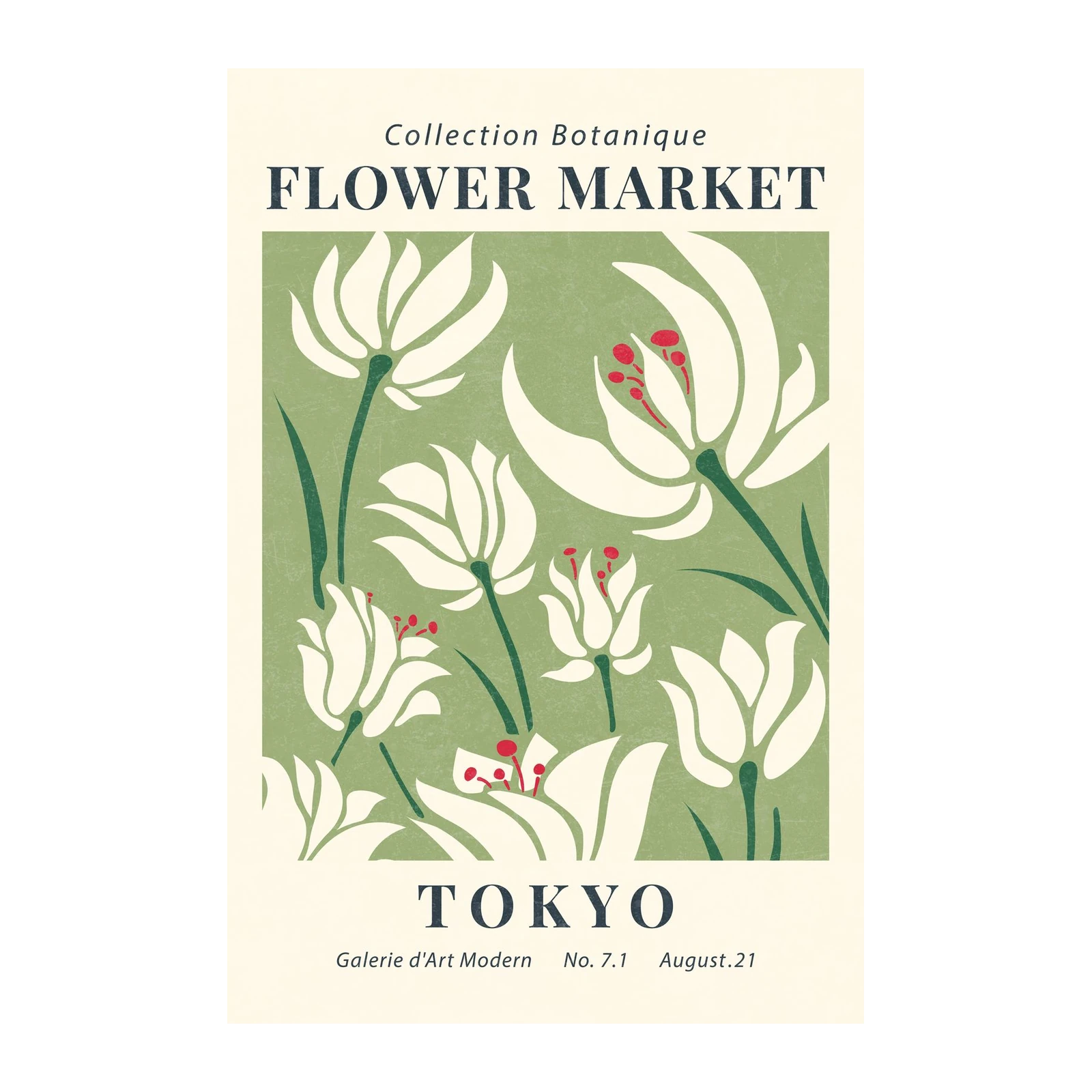 Botanical Flower Market Tokyo Wall Art