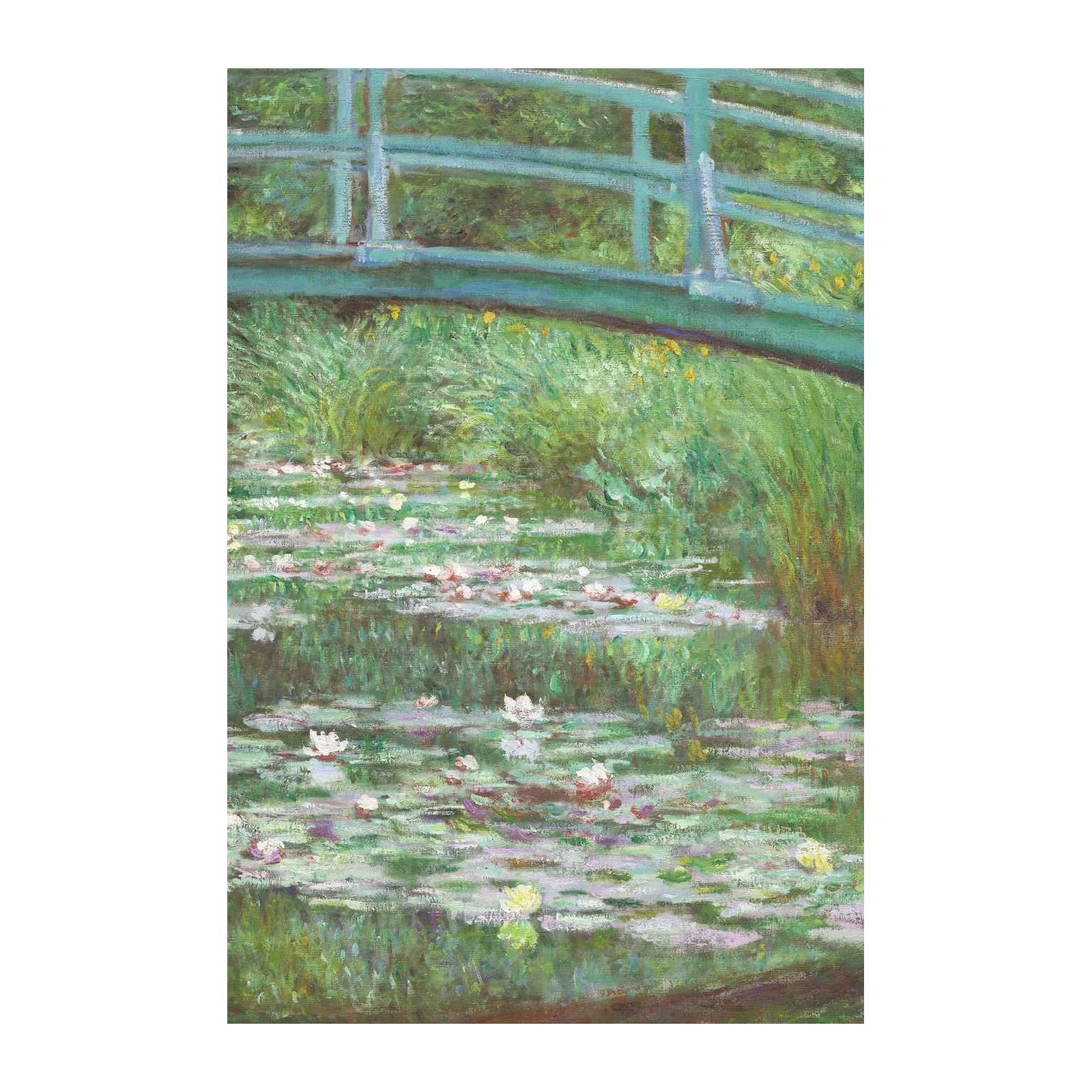 Monet Water Lilies Garden Bridge Wall Art