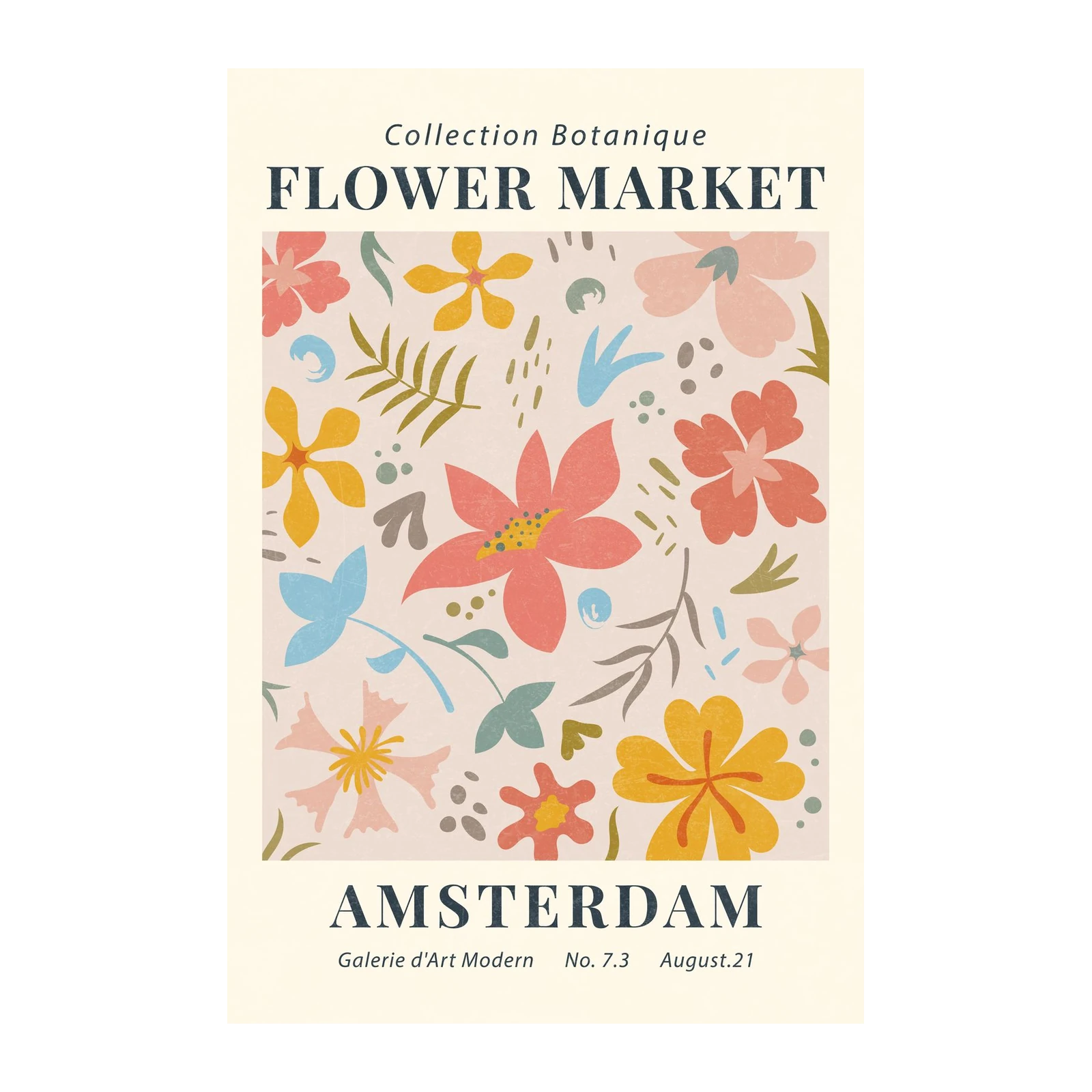 Vibrant Floral Market Amsterdam Wall Art