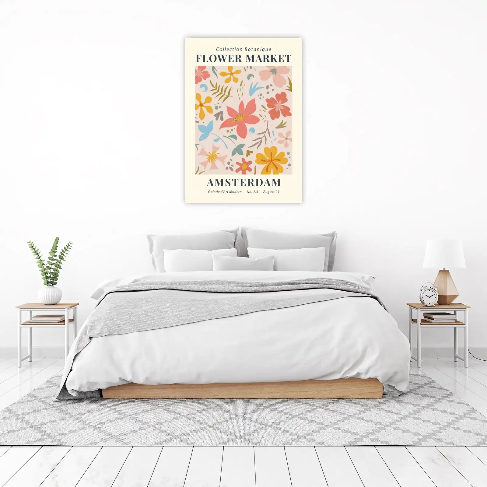 Vibrant Floral Market Amsterdam Wall Art