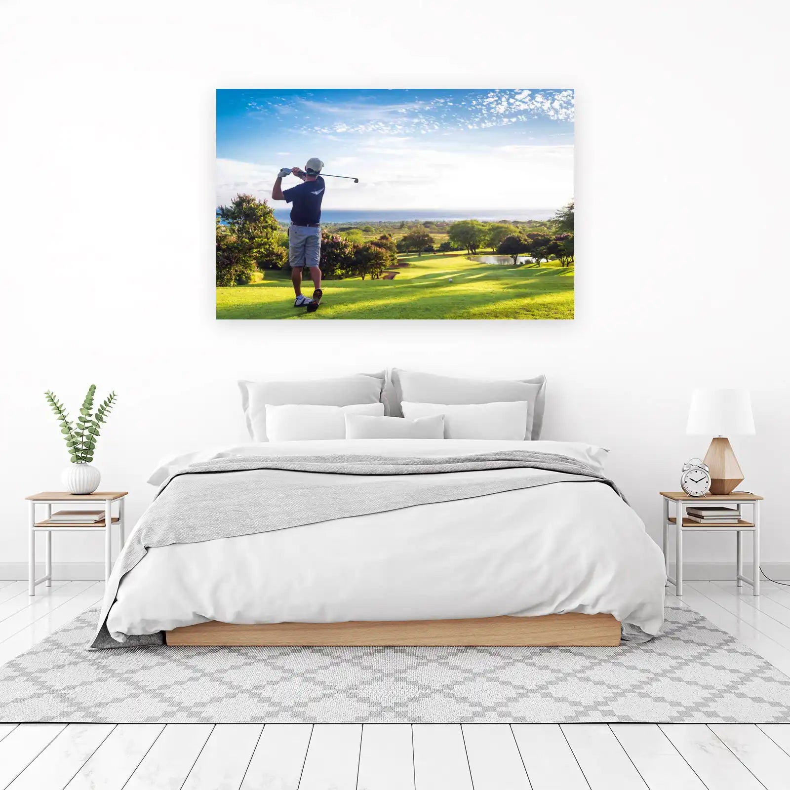 Golfer's Ocean View Driving Wall Art