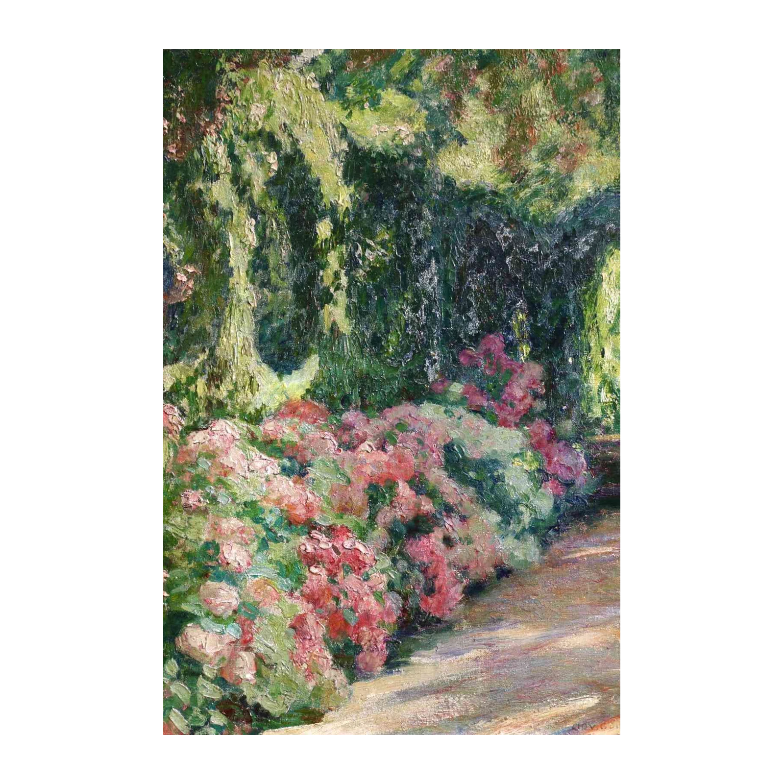 Impressionist Rose Garden Path Wall Art