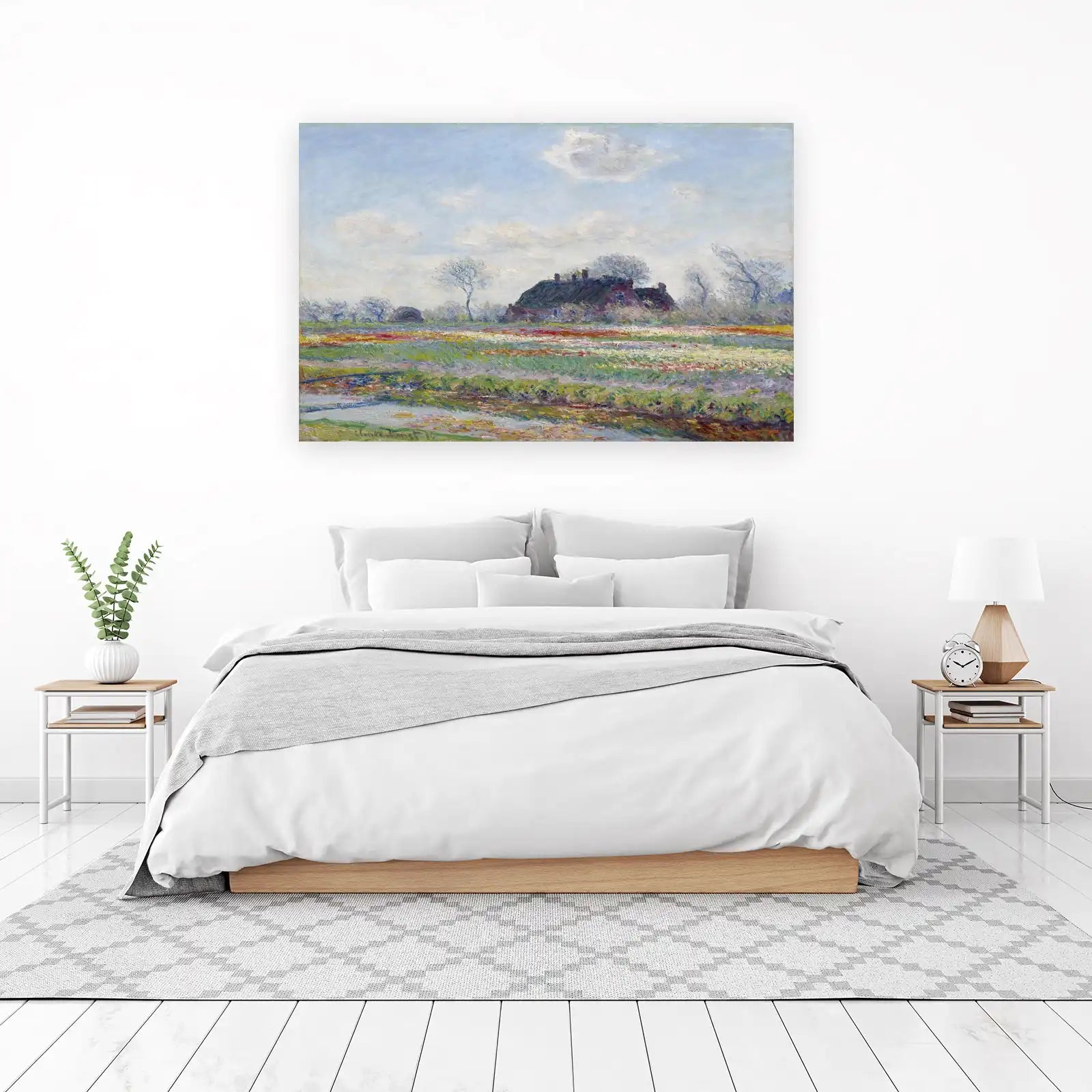 Impressionist Tulip Field Farmhouse Wall Art