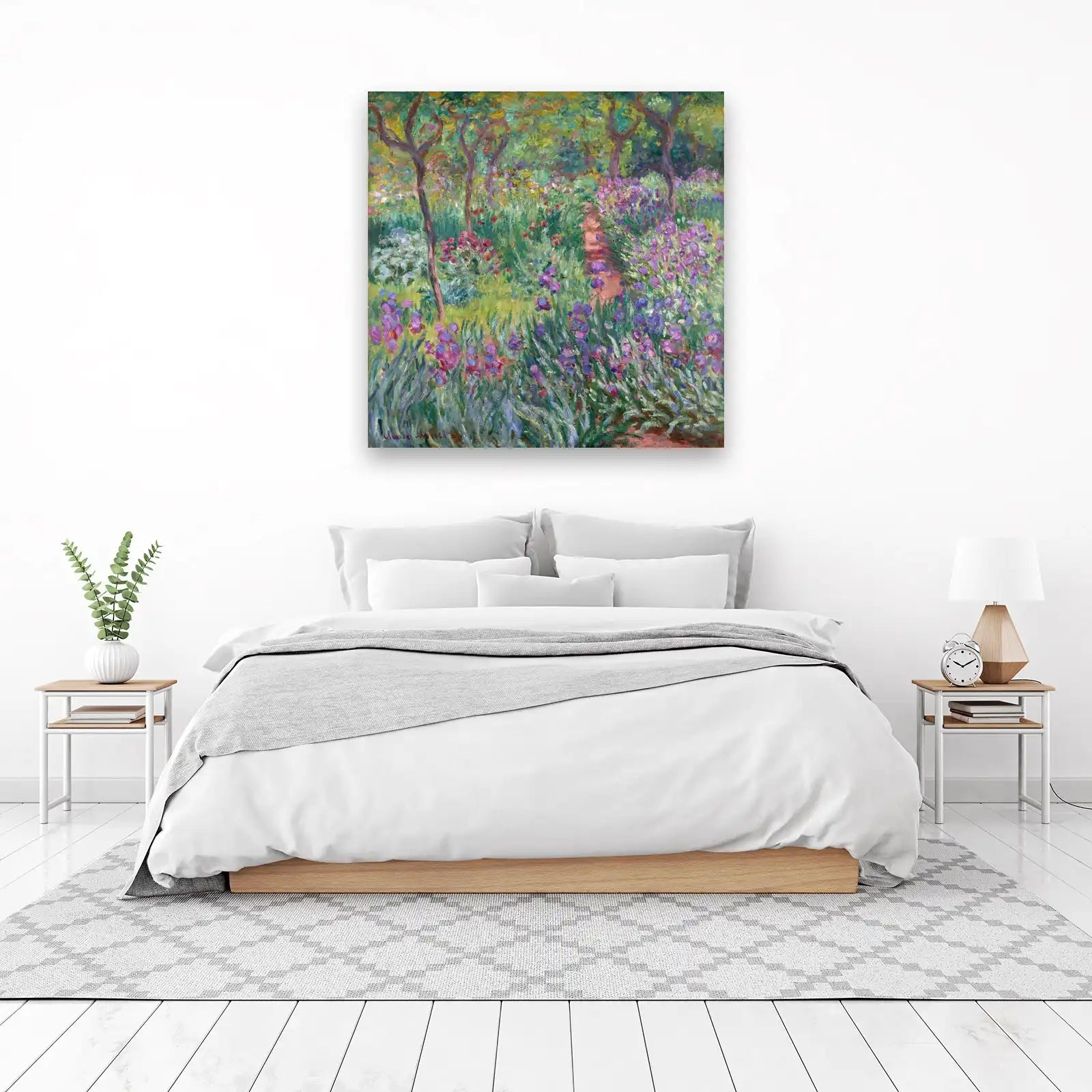 Impressionist Garden Iris Meadow Wall Art
