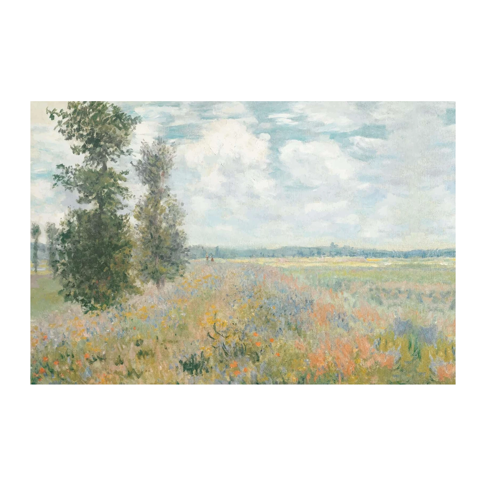 Impressionist Meadow Poppies Wall Art