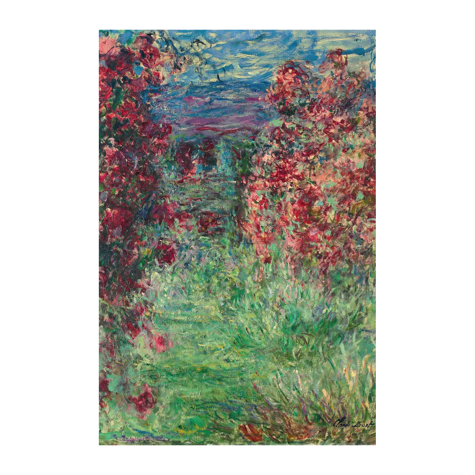 Impressionist Garden Roses Wall Art