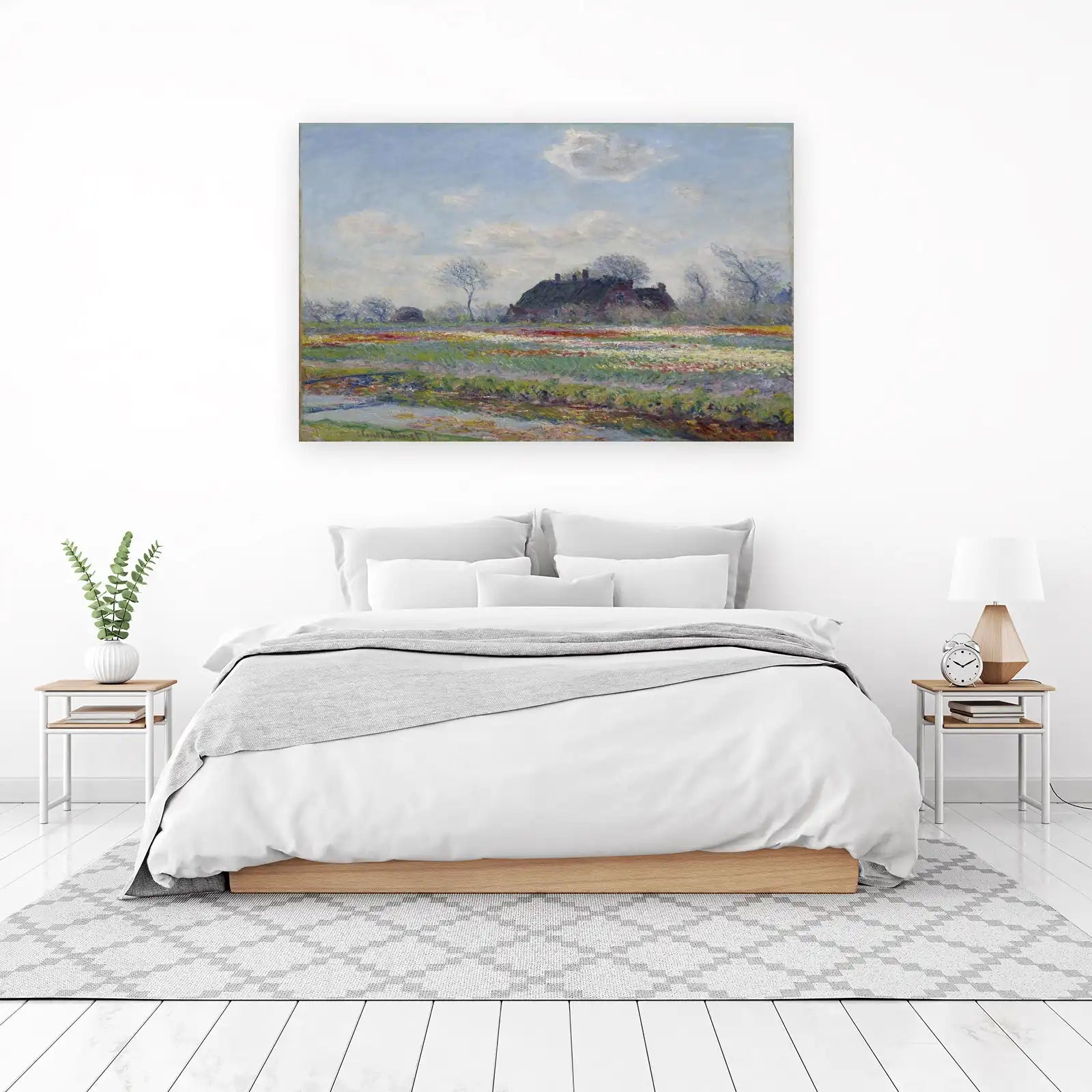 Impressionist Tulip Field Cottage Wall Art